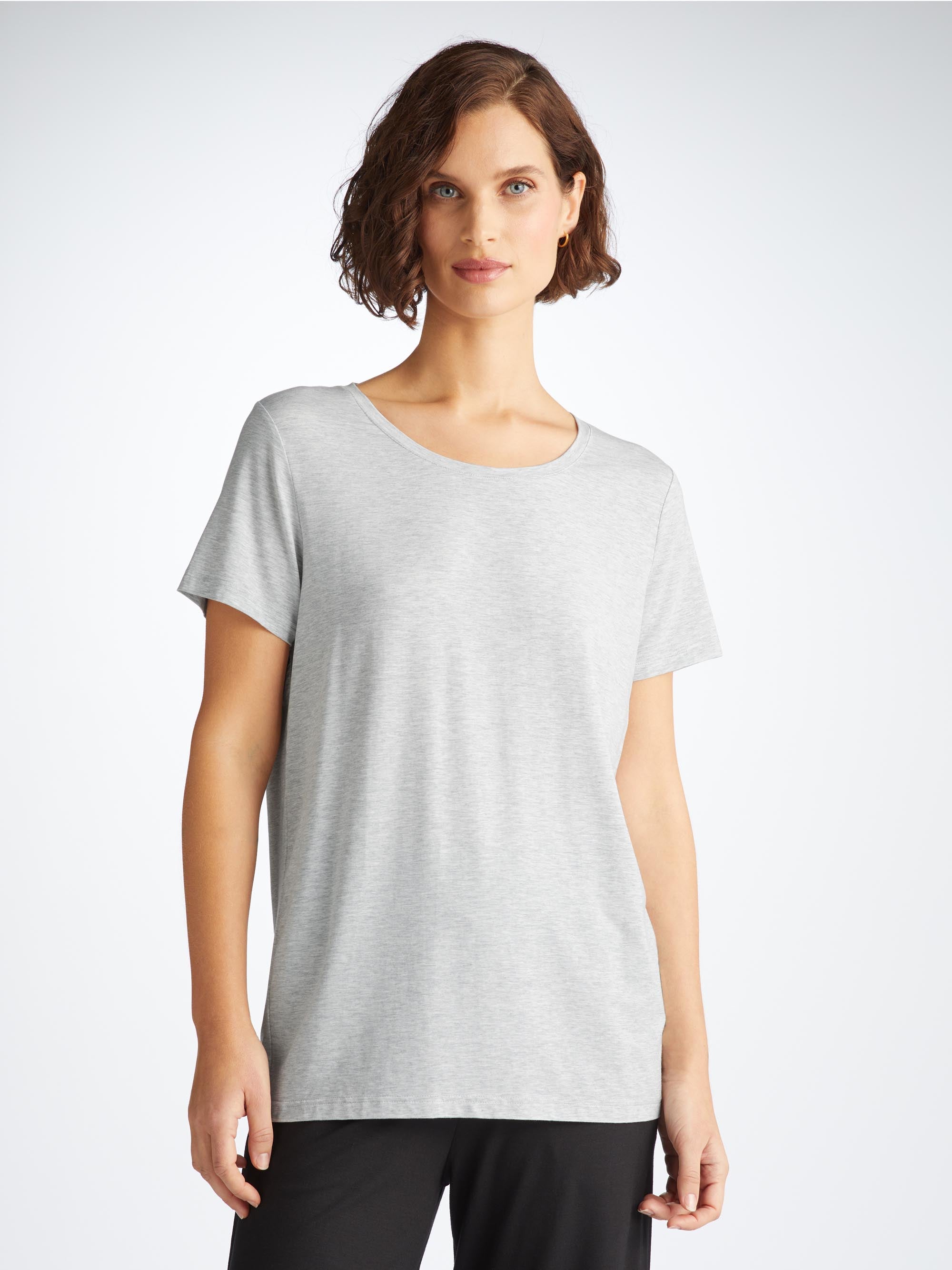 Women's T-Shirt Ethan Micro Modal Stretch Silver