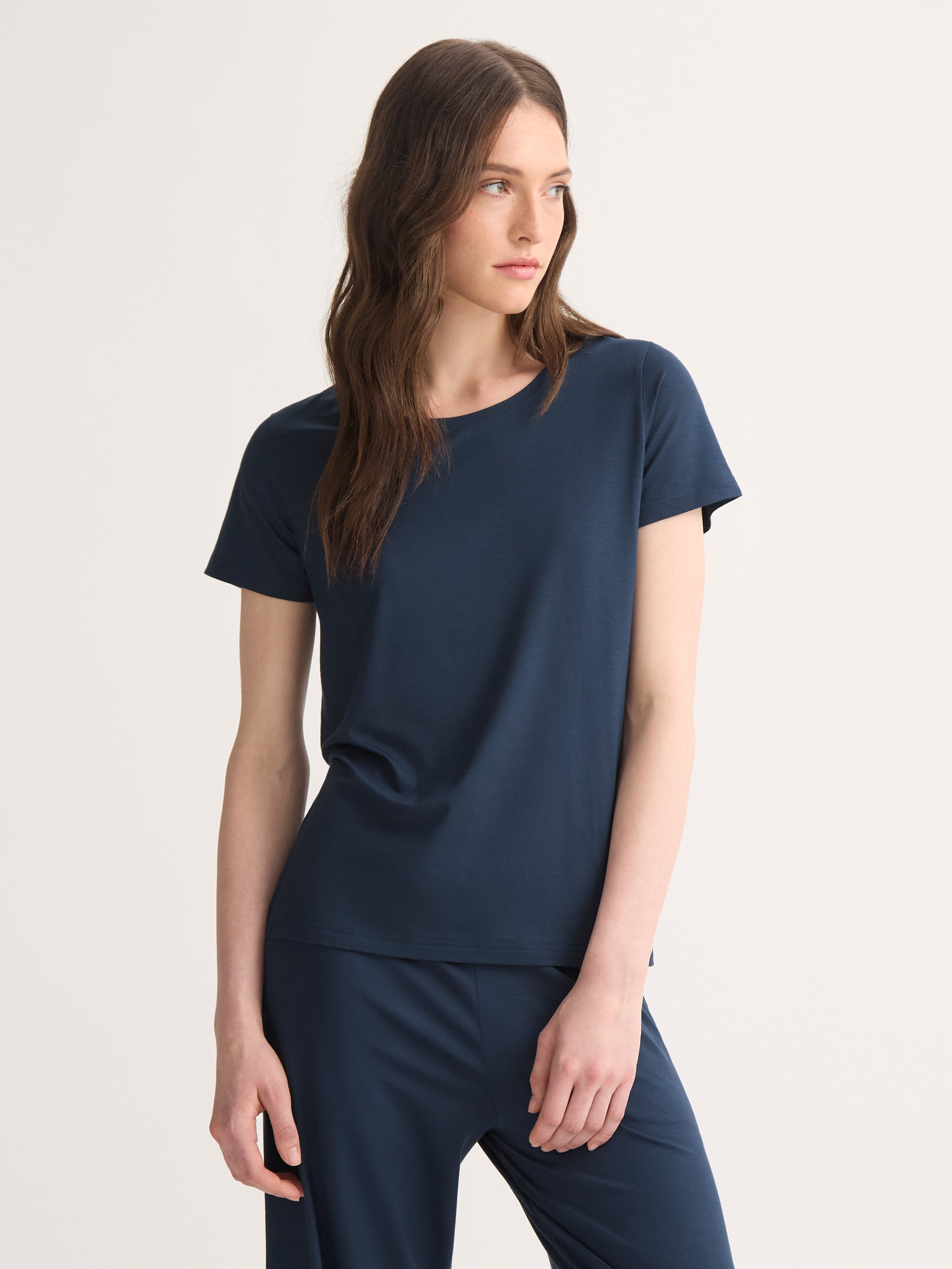 Women's T-Shirt Lara Micro Modal Stretch Navy