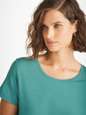 Women's T-Shirt Lara Micro Modal Stretch Teal