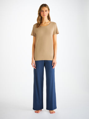 Women's T-Shirt Lara Micro Modal Stretch Camel