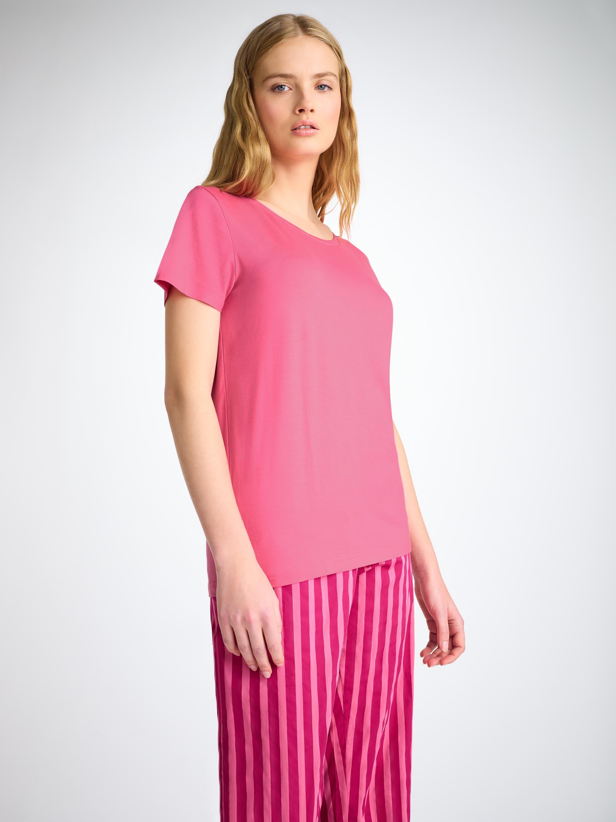 Women's T-Shirt Lara Micro Modal Stretch Flamingo Pink