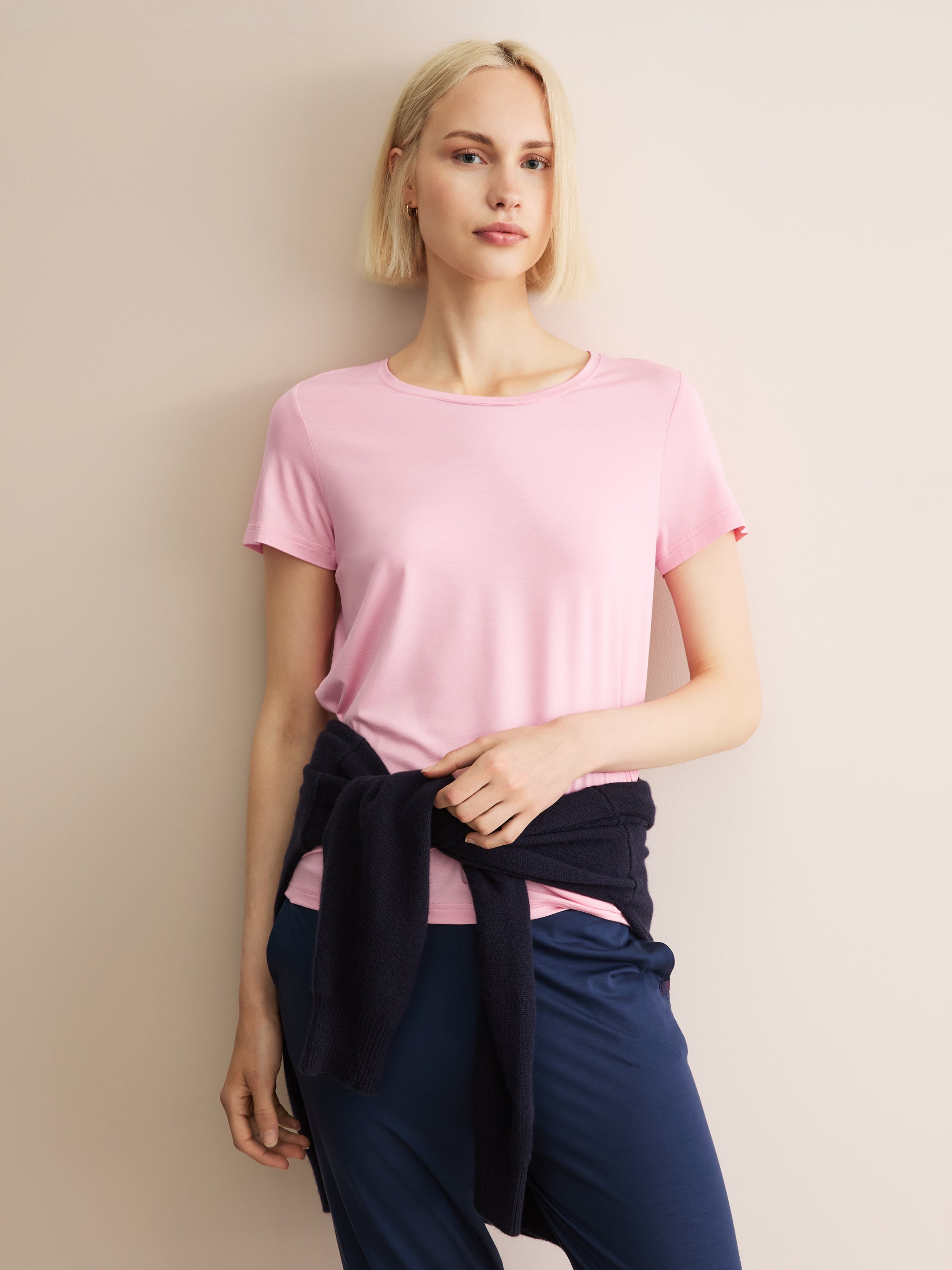 Women's Lara Micro Modal T-Shirt Ballet Pink | Derek Rose