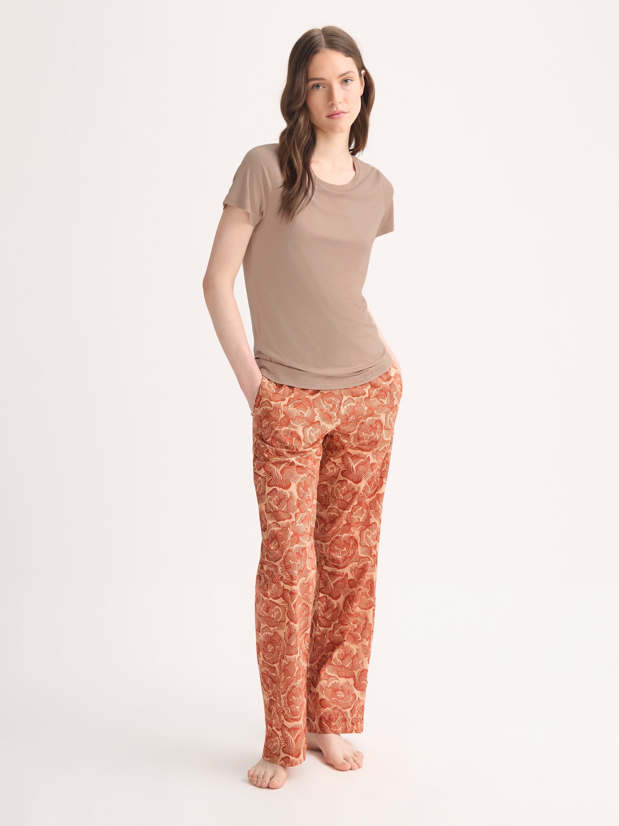 Women's T-Shirt Lara Micro Modal Stretch Almond Blush