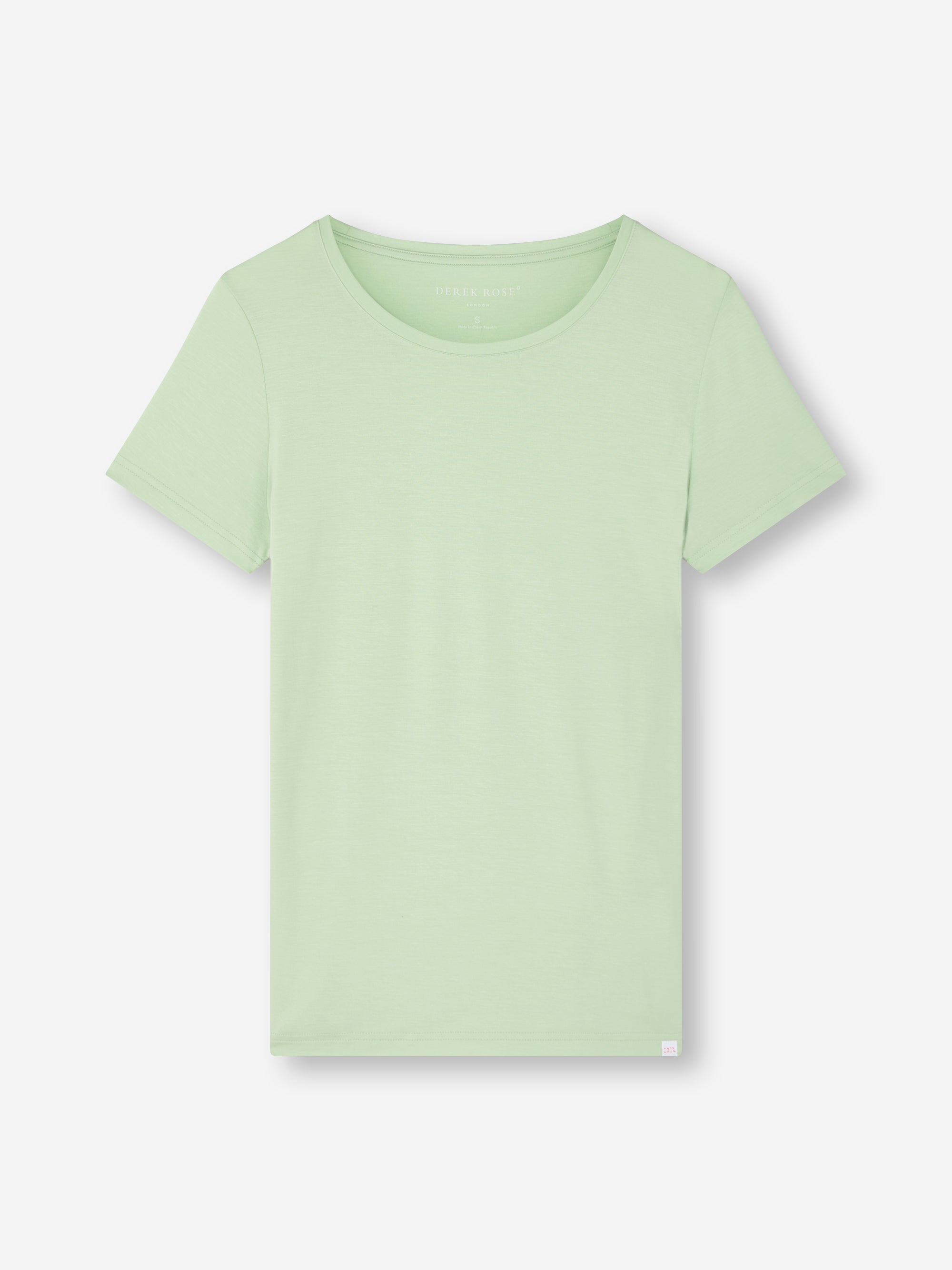 Women's T-Shirt Lara Micro Modal Stretch Pistachio Green | Derek Rose