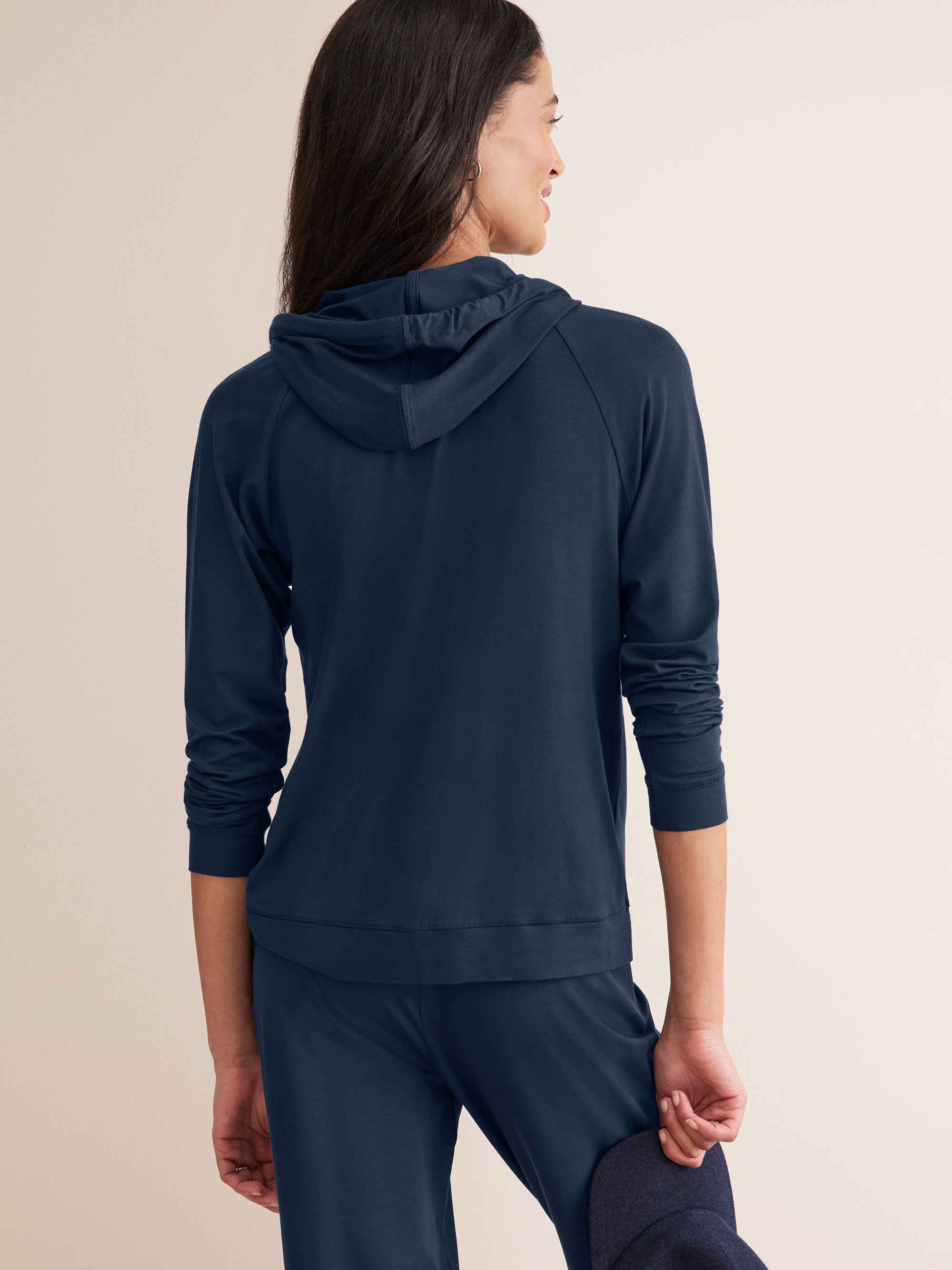Women's Pullover Hoodie Basel Micro Modal Stretch Navy