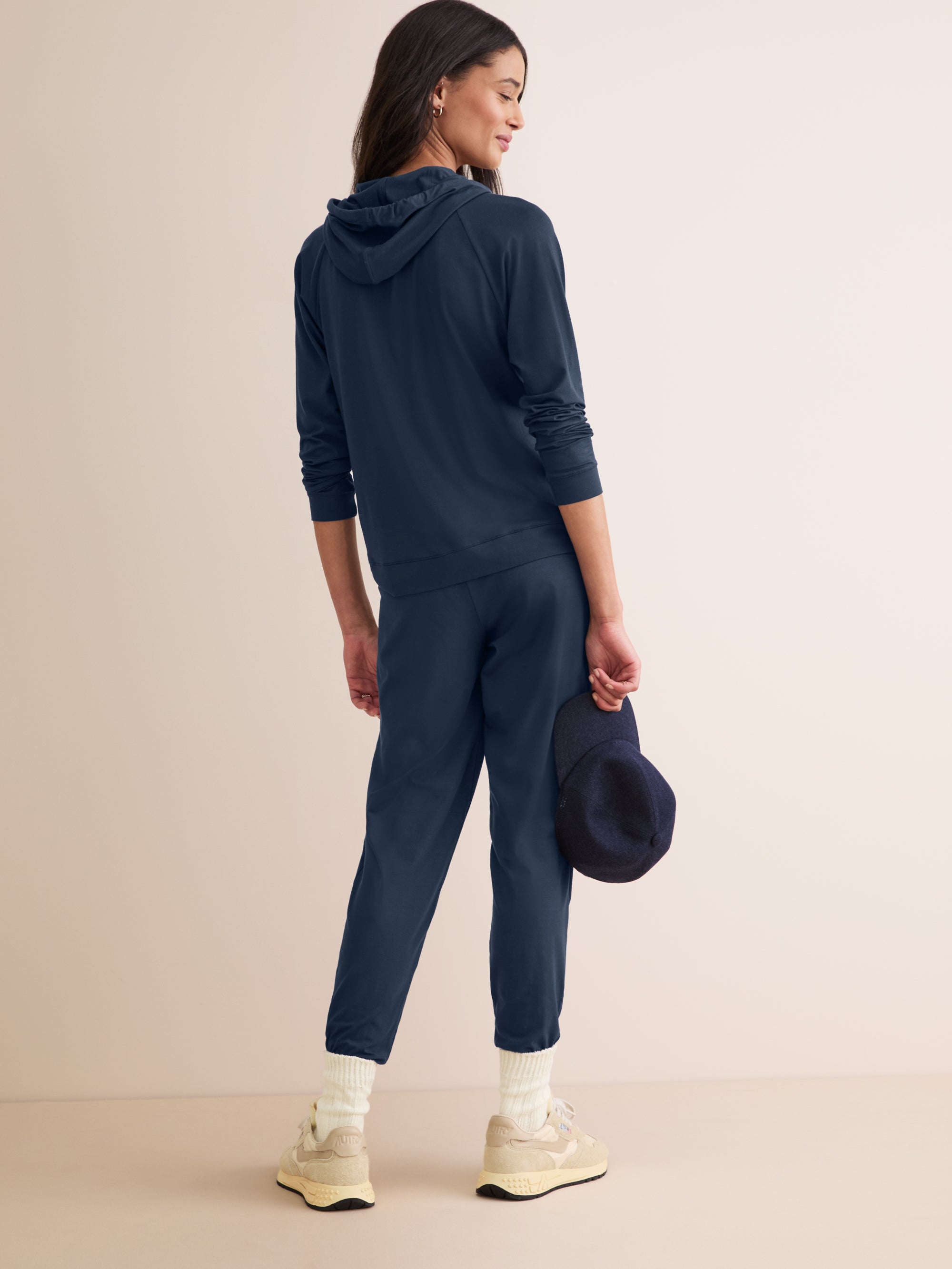 Women's Pullover Hoodie Basel Micro Modal Stretch Navy