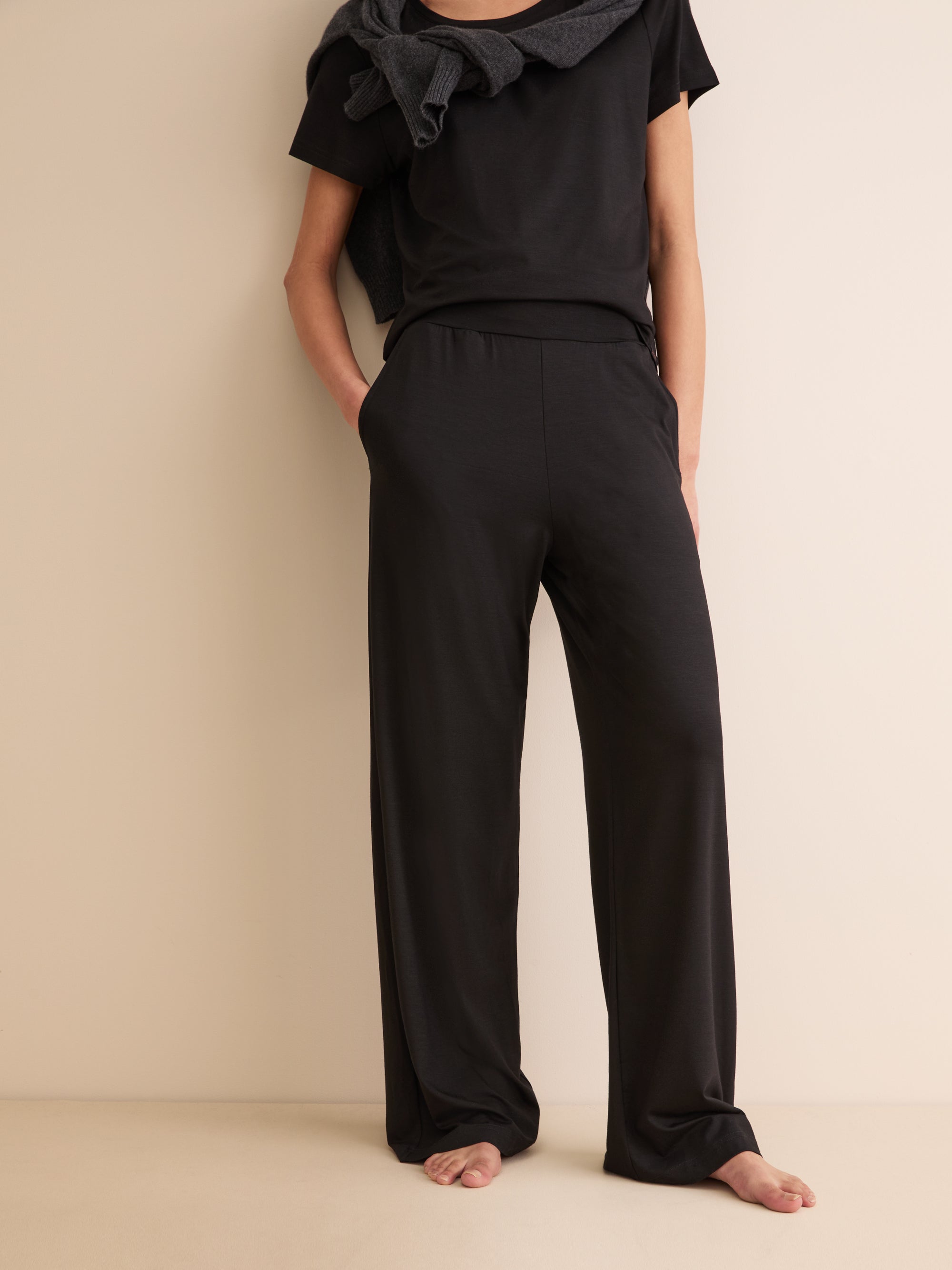 Women's Lounge Pants Basel Micro Modal Stretch Black