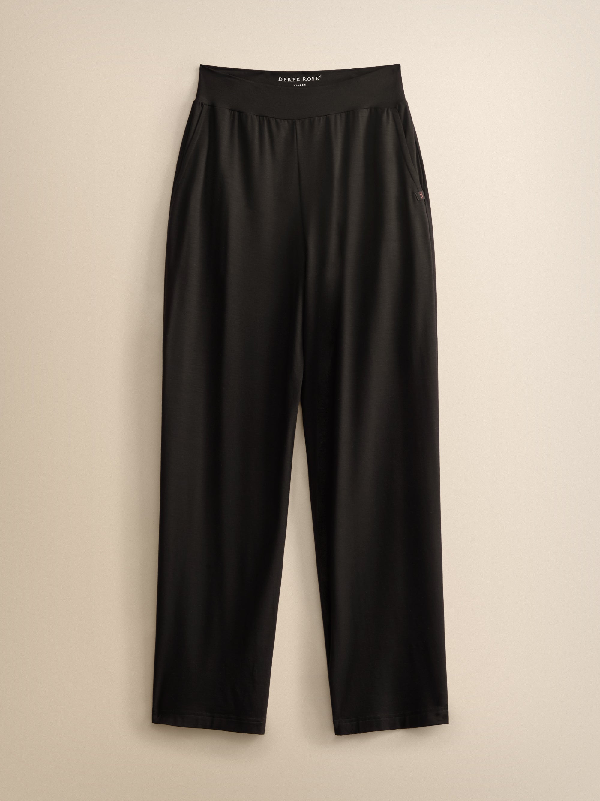 Lara Micro Modal T-Shirt & Lounge Trousers Set Black