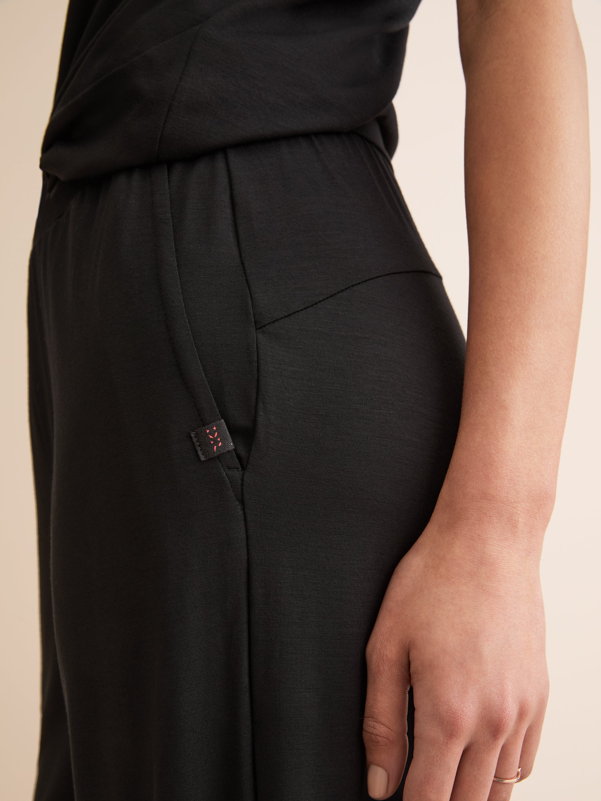 Women's Basel Micro Modal Lounge Trousers Black | Derek Rose