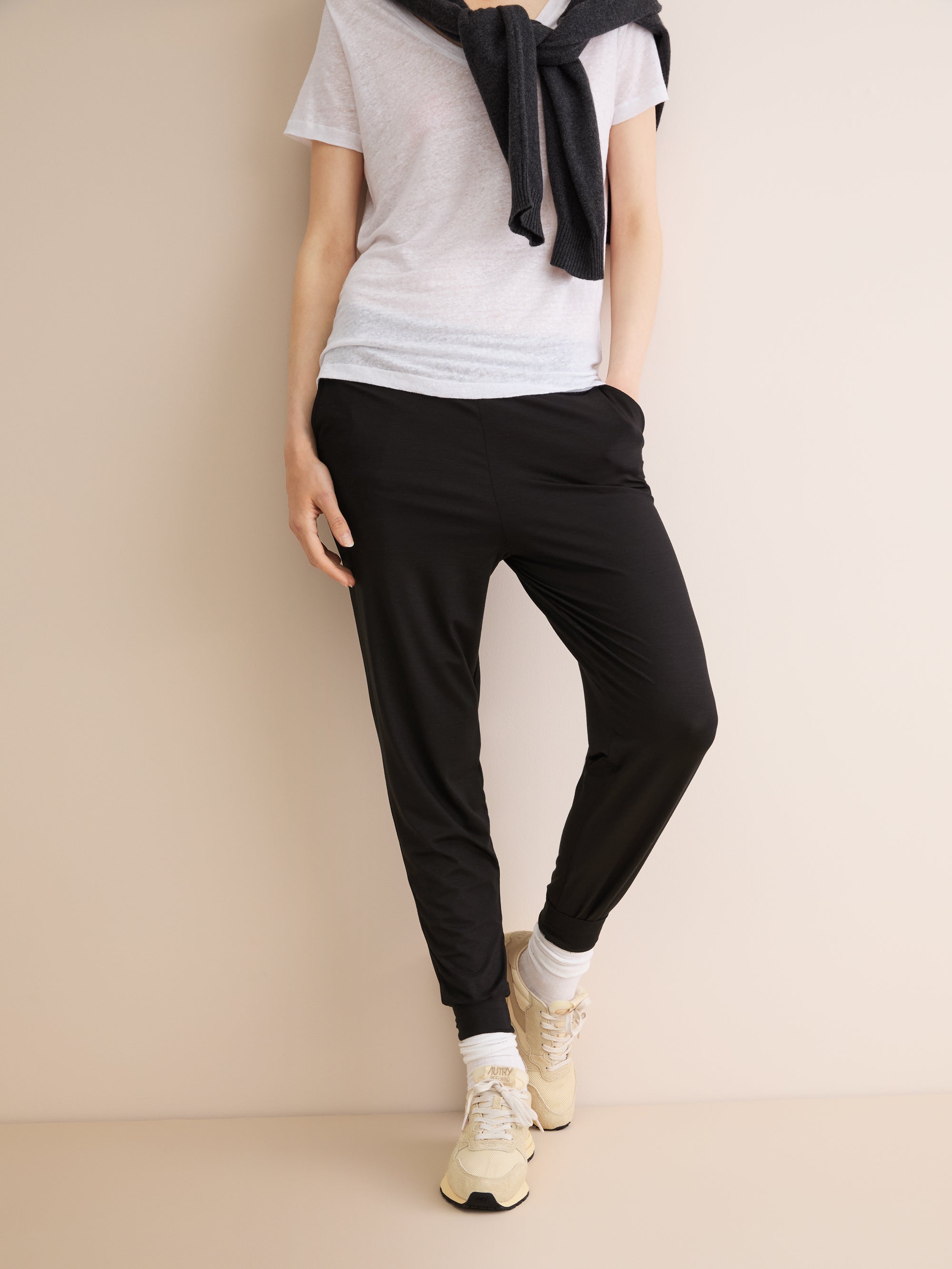 Women's Sweatpants Basel Micro Modal Stretch Black