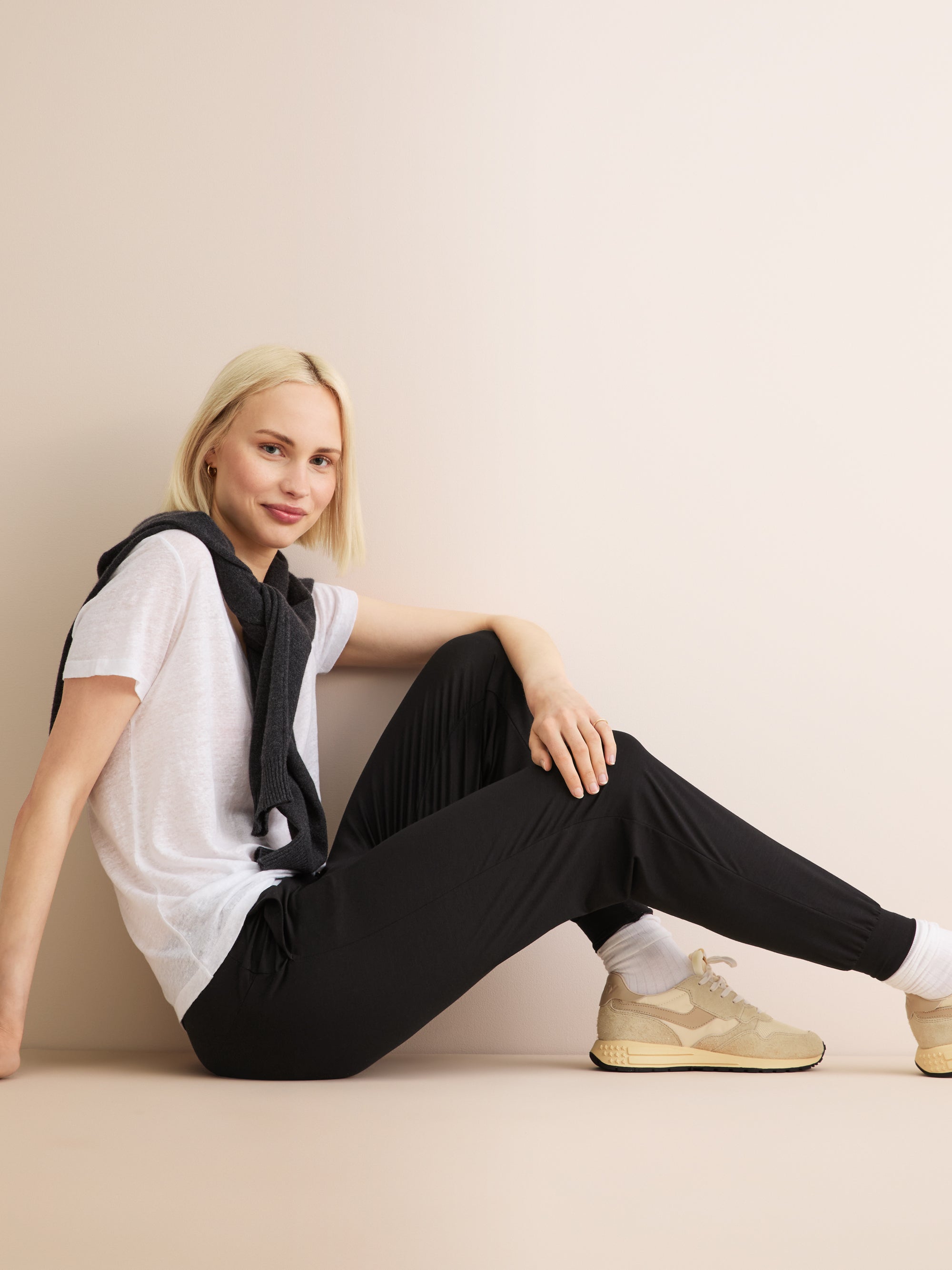 Women's Sweatpants Basel Micro Modal Stretch Black