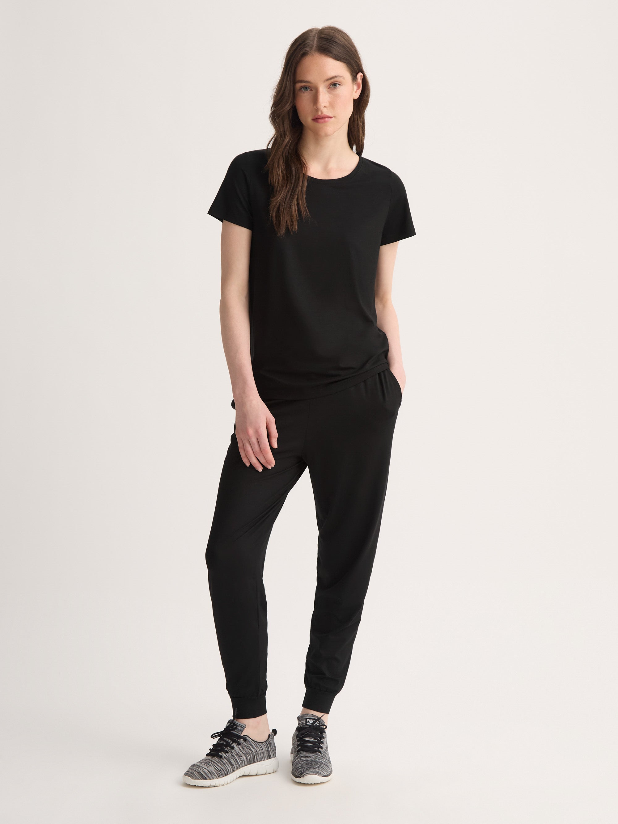 Women's Track Pants Basel Micro Modal Stretch Black
