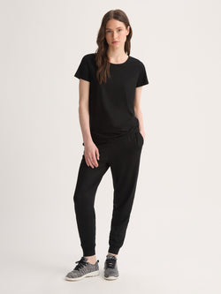 Women's Track Pants Basel Micro Modal Stretch Black