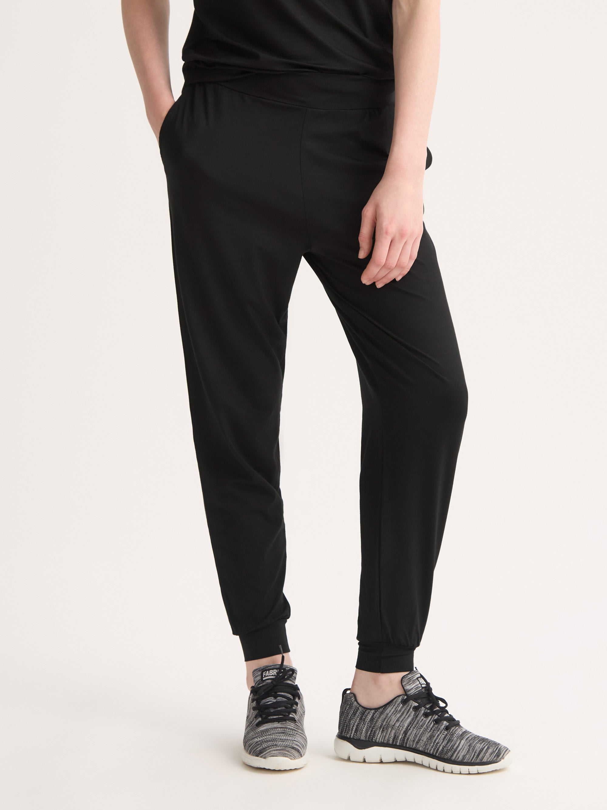 Women's Track Pants Basel Micro Modal Stretch Black