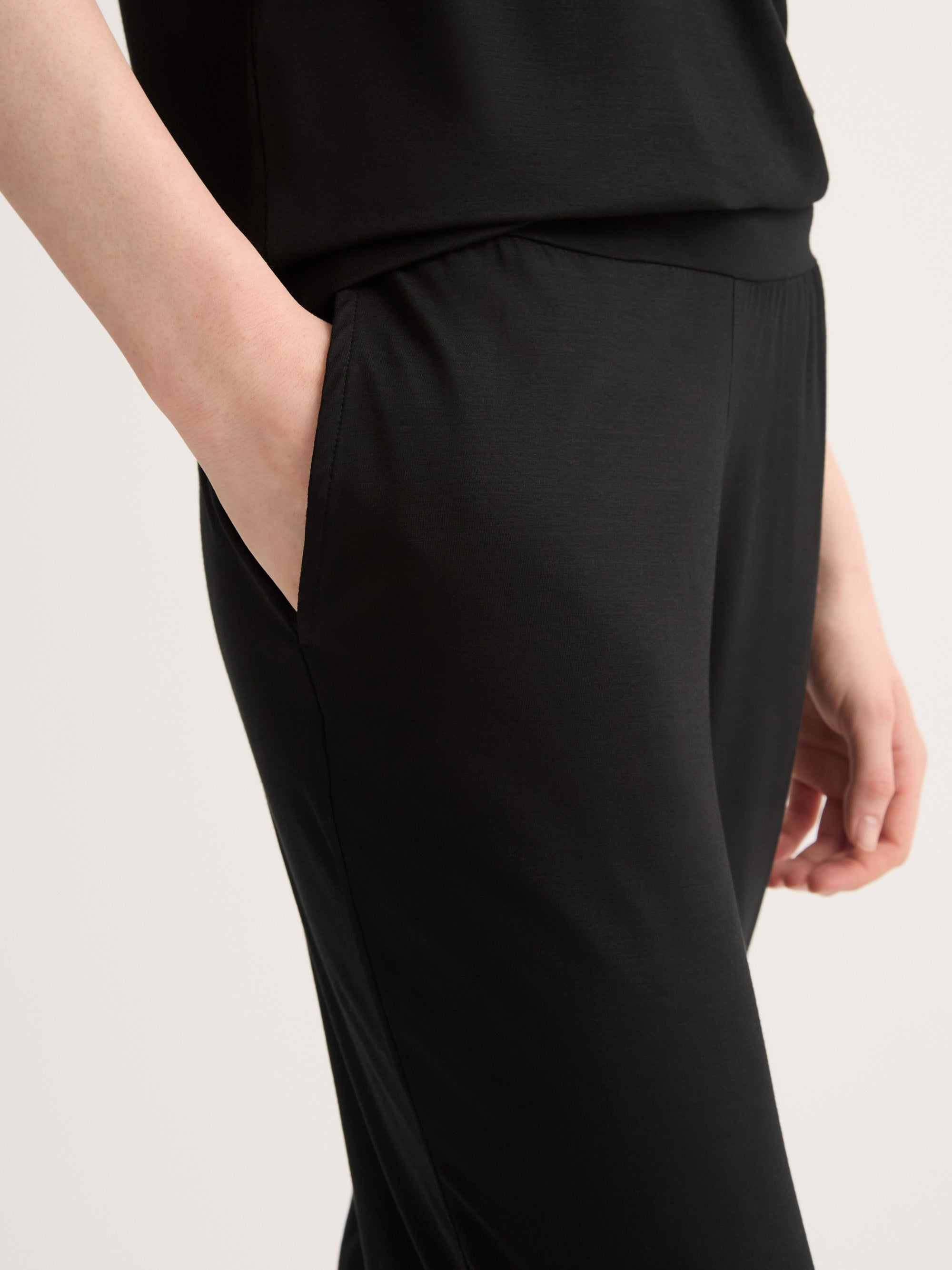 Women's Track Pants Basel Micro Modal Stretch Black