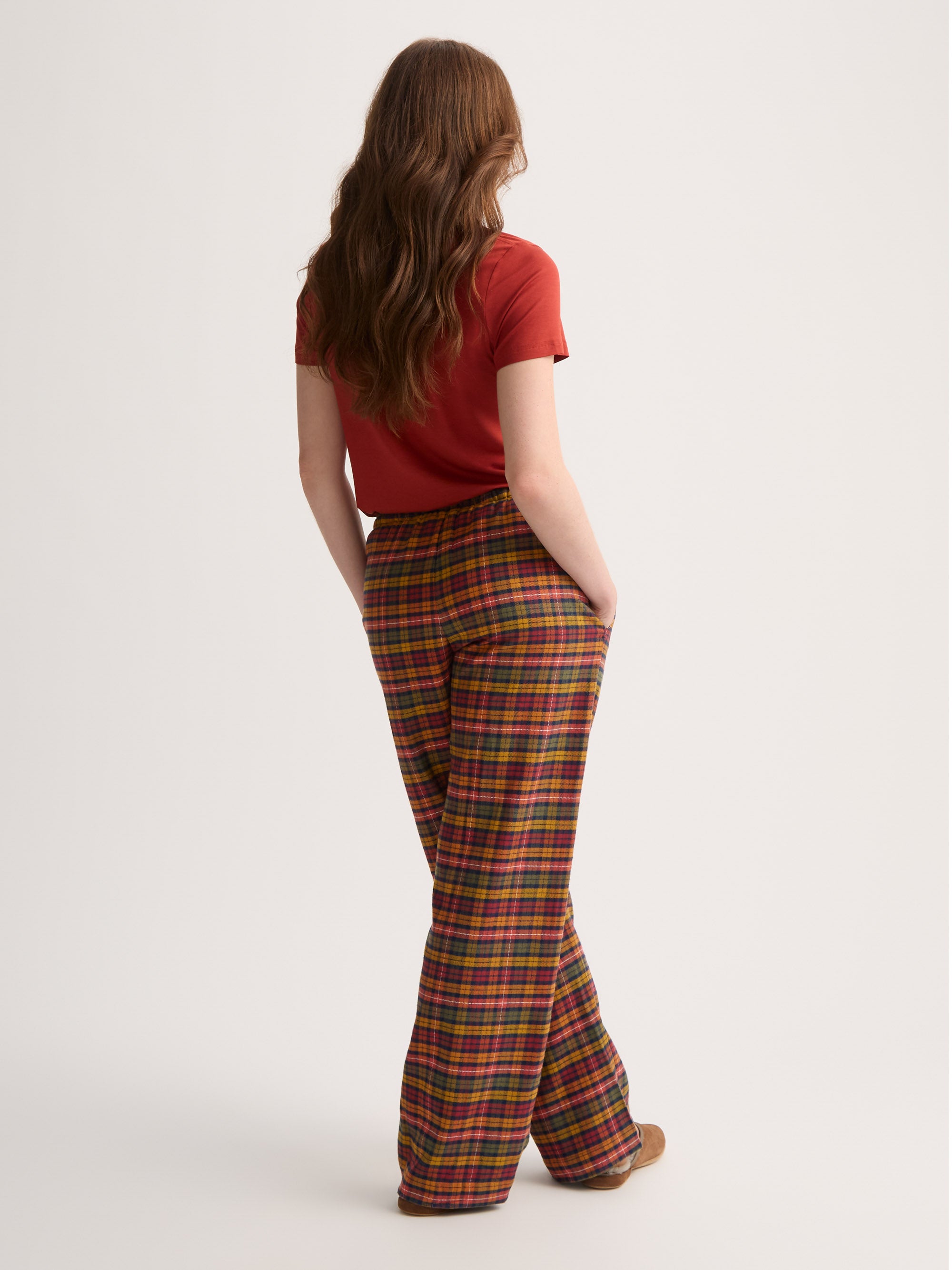 Women's Lounge Pants Kelburn Brushed Cotton Multicolor Check