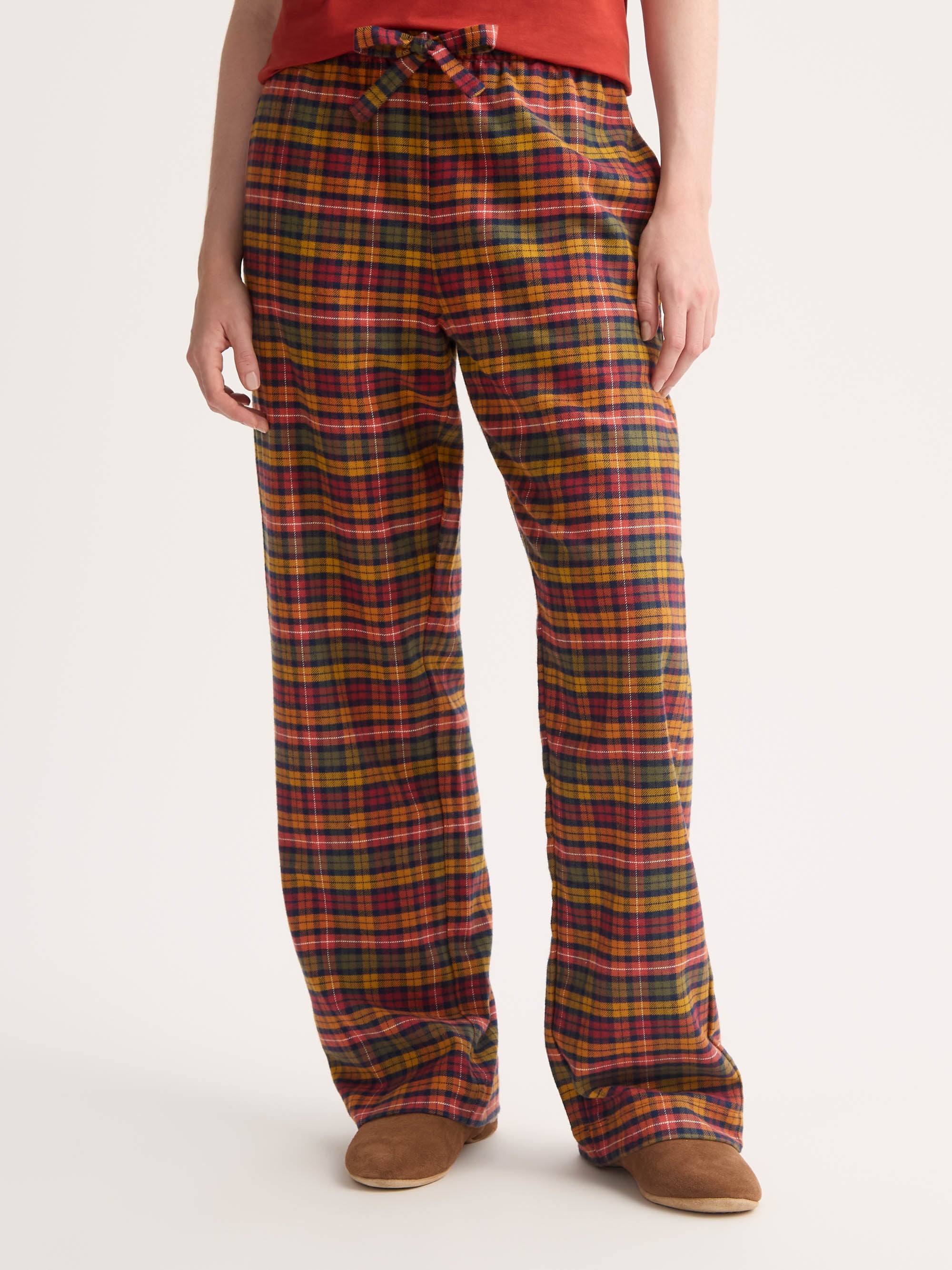 Women's Lounge Pants Kelburn Brushed Cotton Multicolor Check