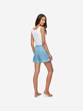 Women's Lounge Shorts Ledbury 56 Cotton Batiste Blue