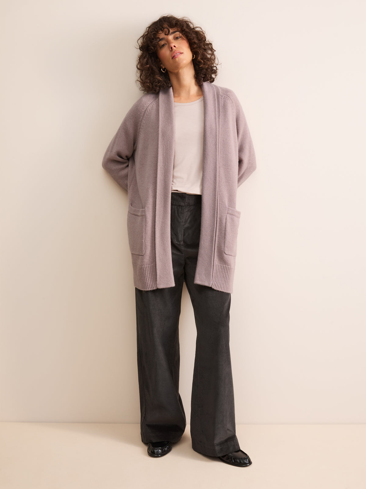 Nina Cashmere Cardigan Dusty Pink