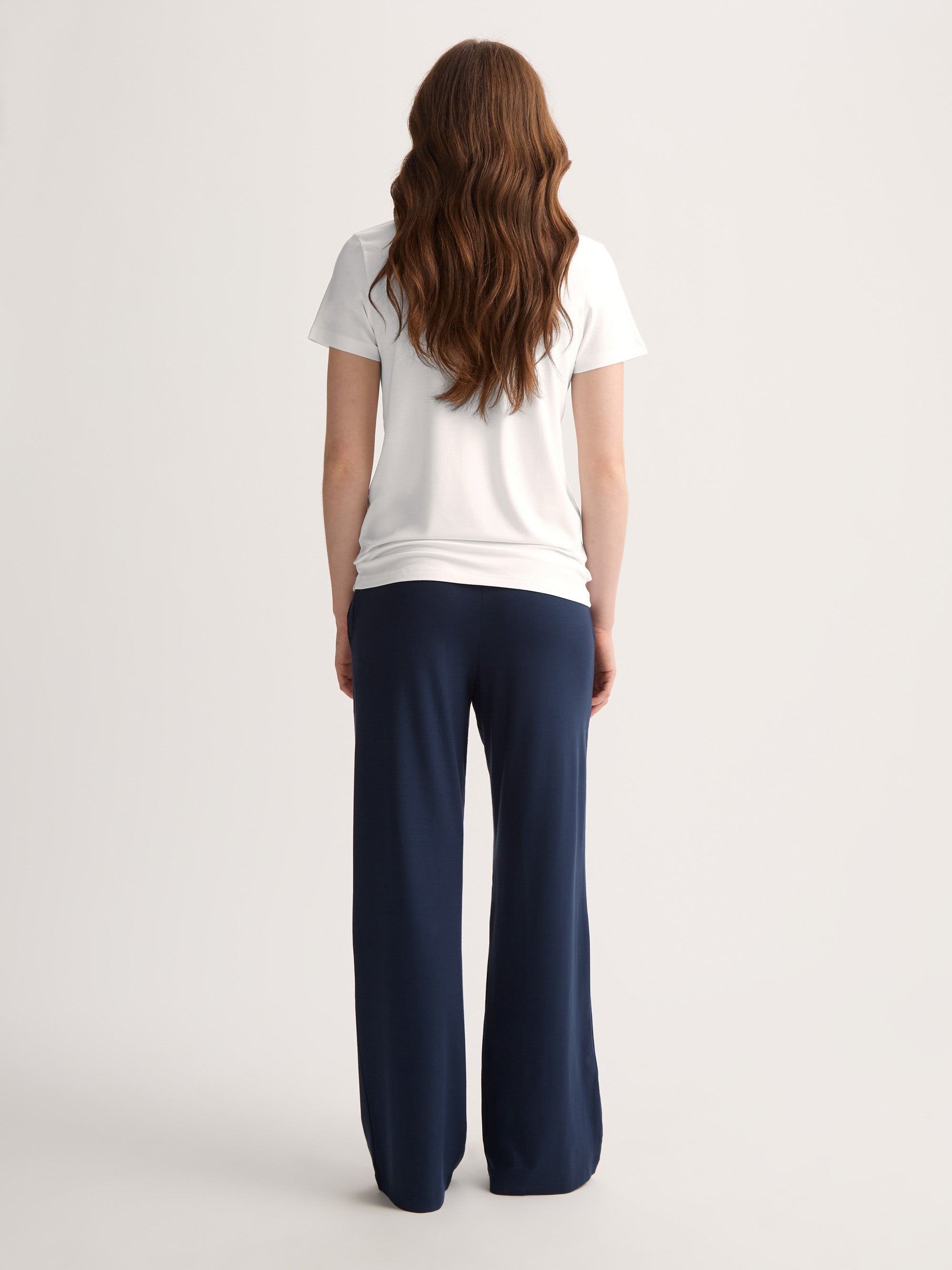 Women's V-Neck T-Shirt Lara Micro Modal Stretch White