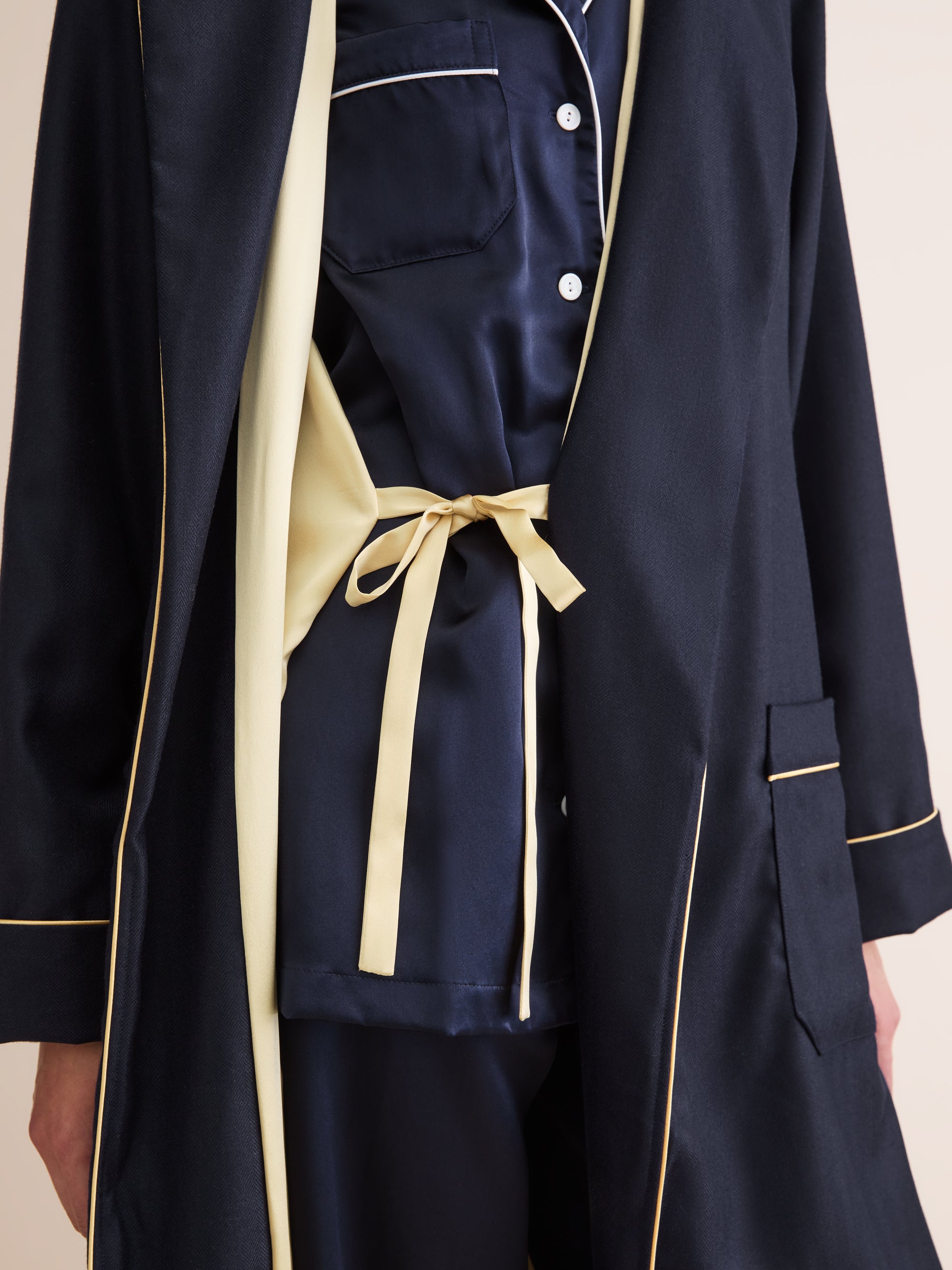 Women's Dressing Gown Duke Cashmere Navy