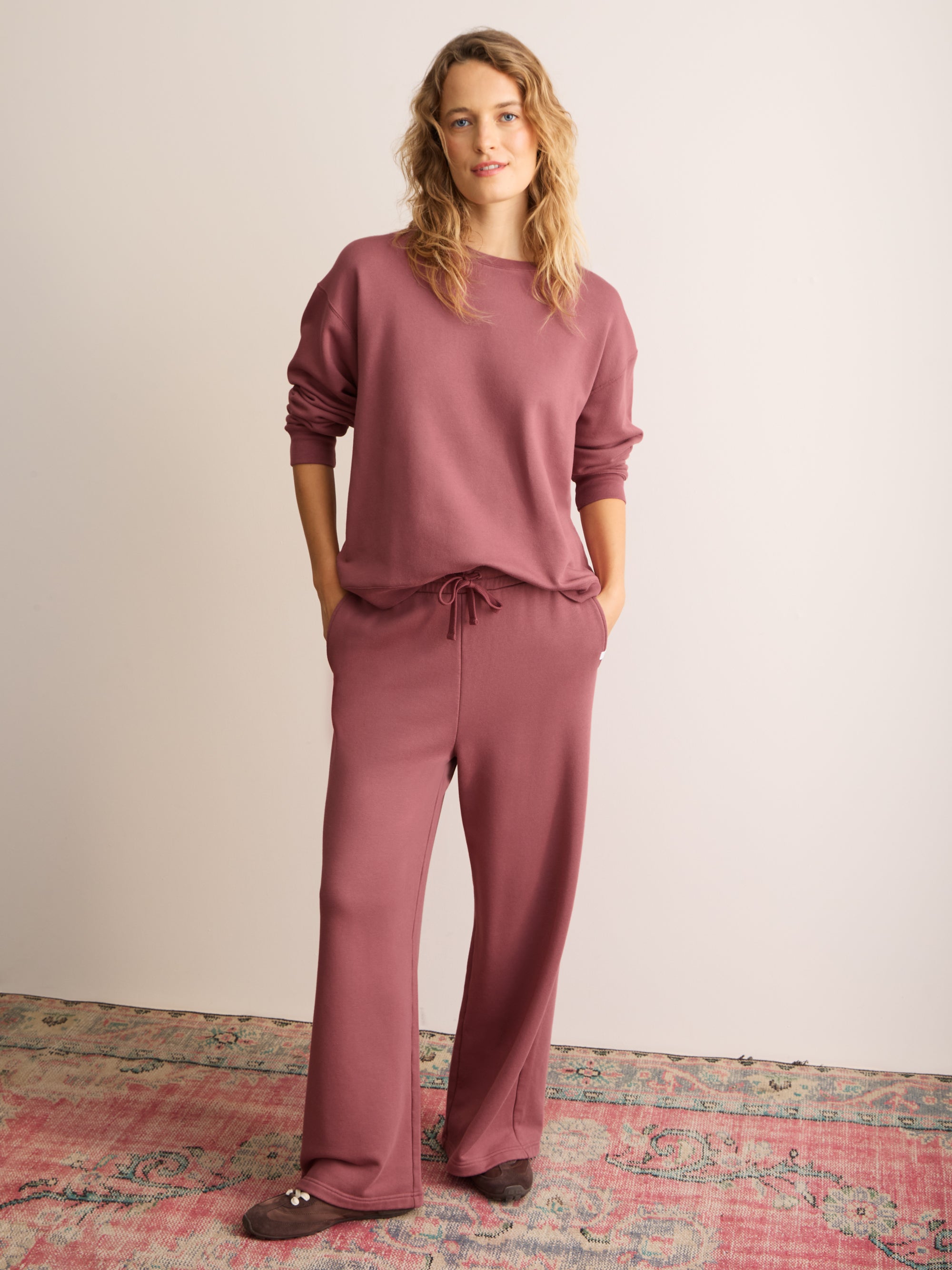 Harley Cotton Modal Sweatshirt Dusty Rose