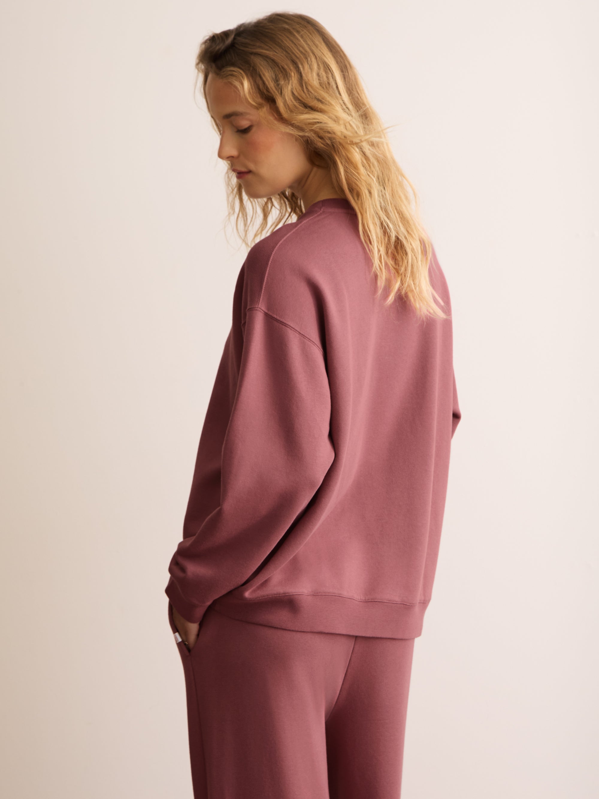 Harley Cotton Modal Sweatshirt Dusty Rose