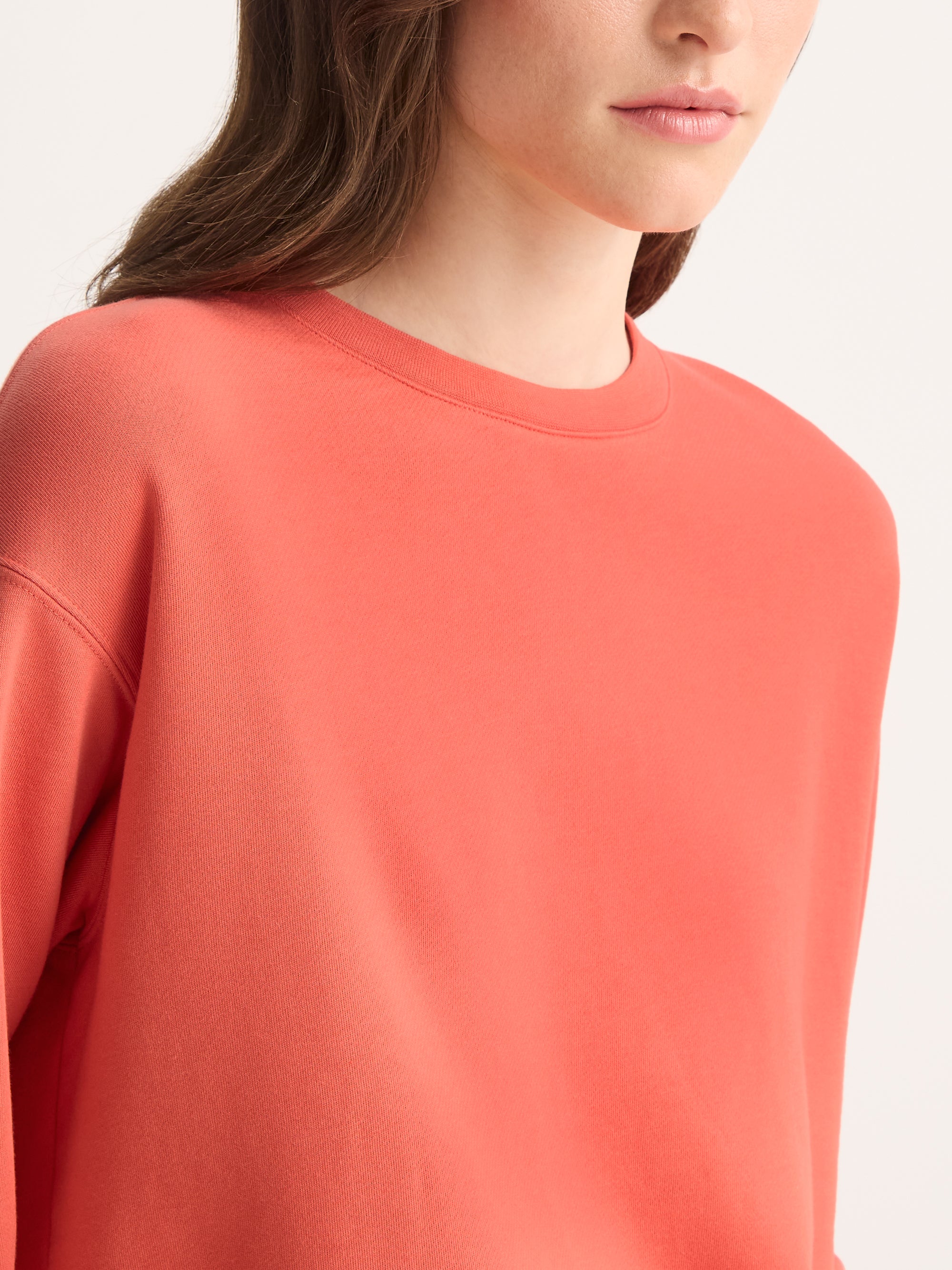 Women's Sweatshirt Quinn Cotton Modal Coral Orange