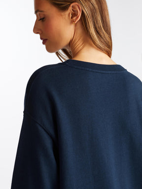 Women's Sweatshirt Quinn Cotton Modal Stretch Navy