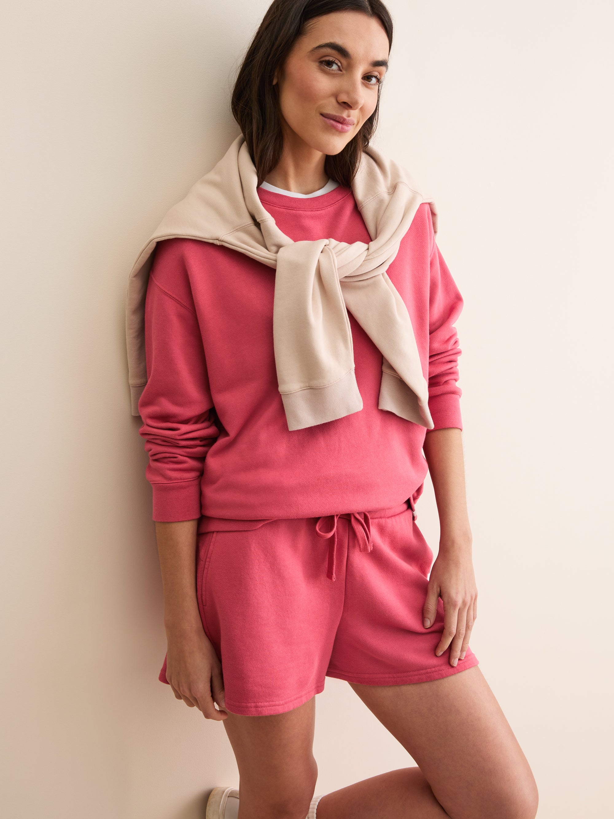 Women's Sweatshirt Quinn Cotton Modal Garnet Red