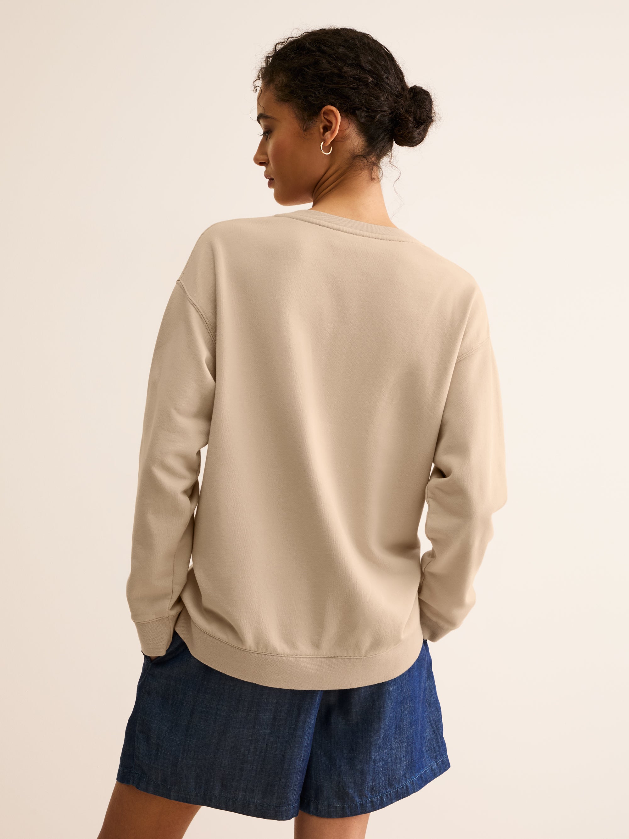 Women's Sweatshirt Quinn Cotton Modal Beige Pink