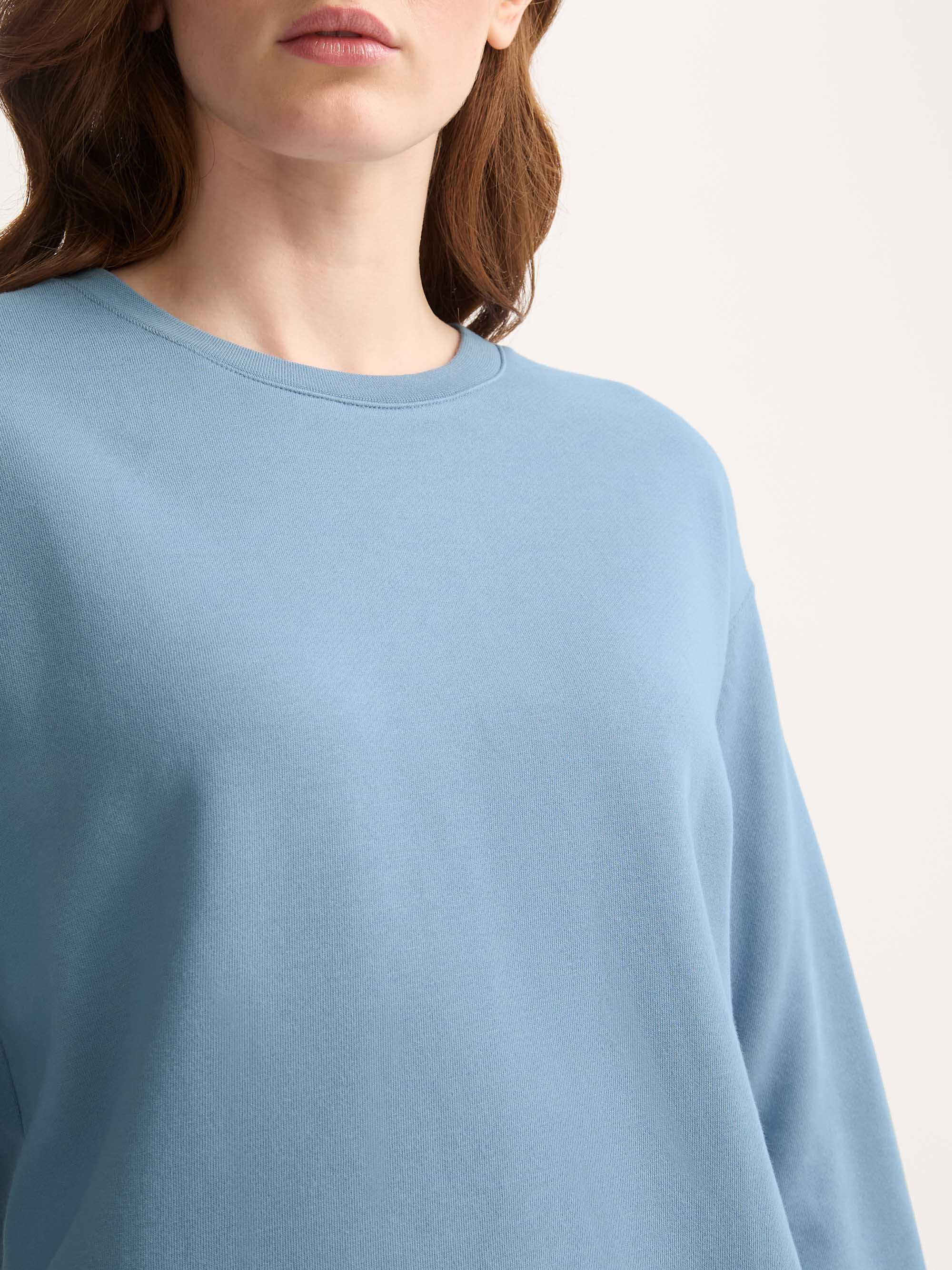 Women's Sweatshirt Quinn Cotton Modal Soft Denim Blue