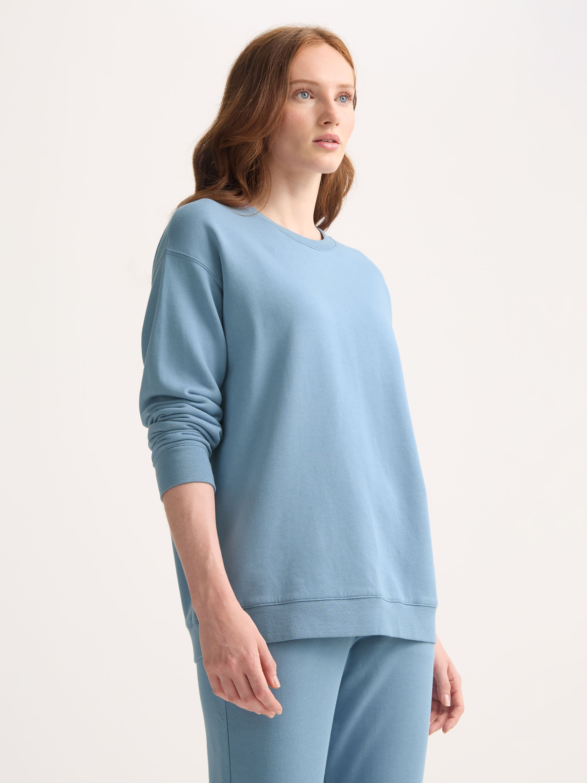 Women's Sweatshirt Quinn Cotton Modal Soft Denim Blue