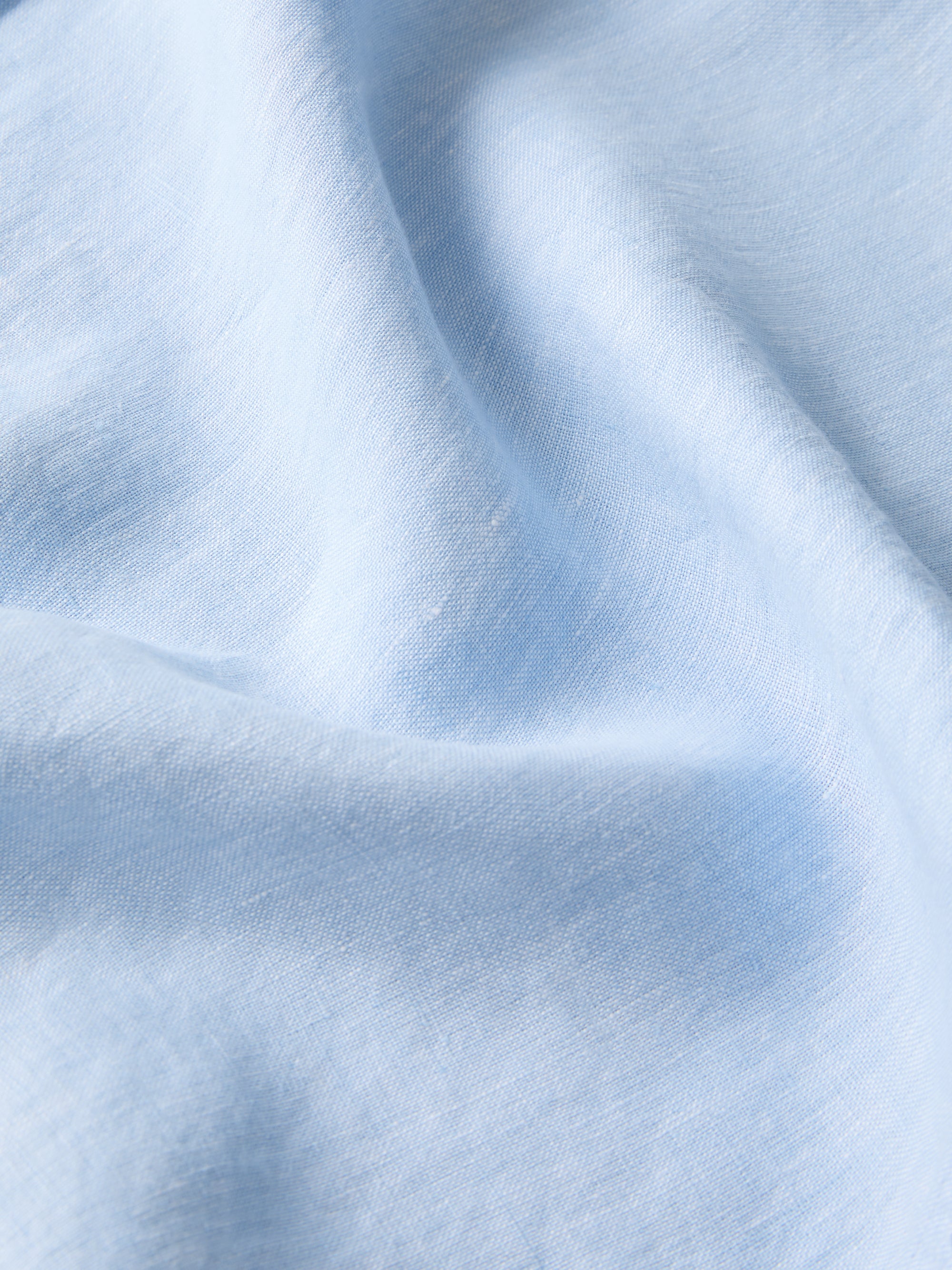 Sicily Linen Longline Shirt Sky Blue
