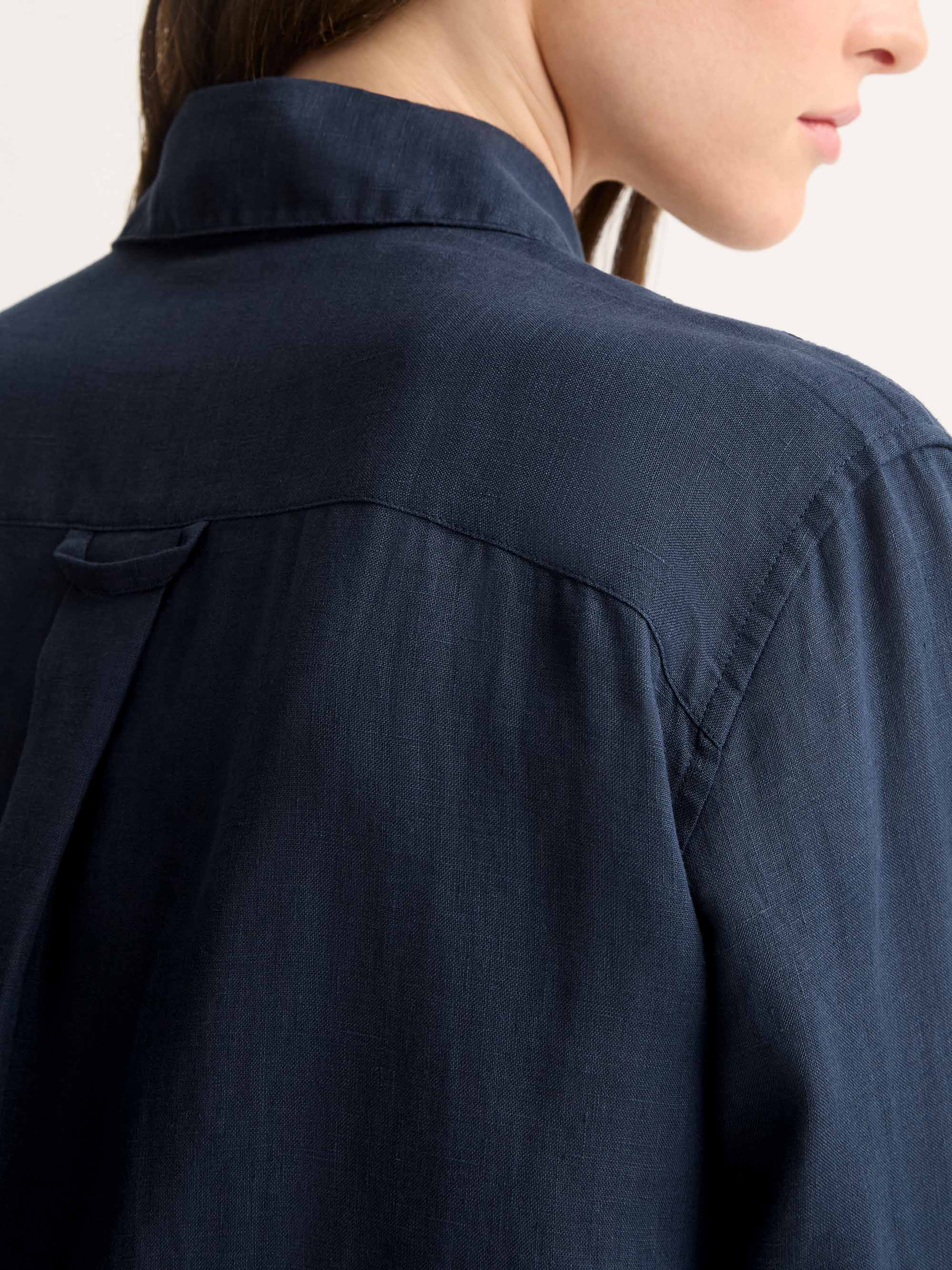 Women's Shirt Sicily Linen Navy