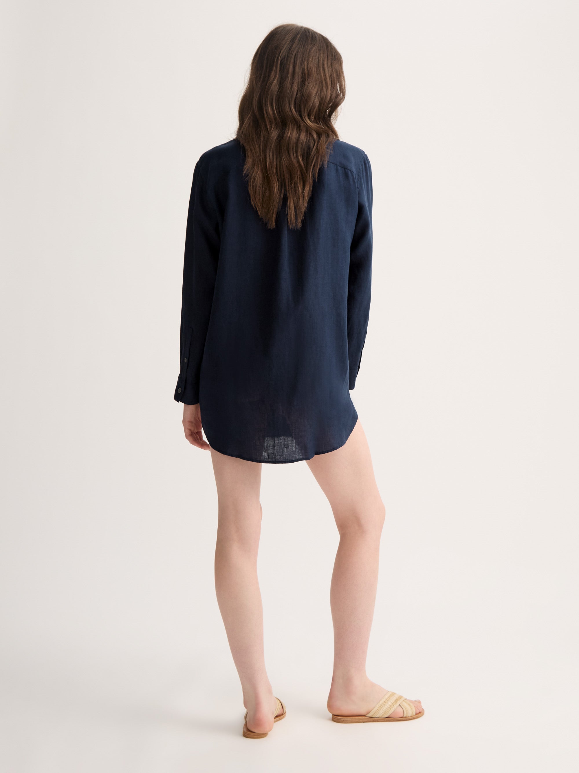 Women's Shirt Sicily Linen Navy