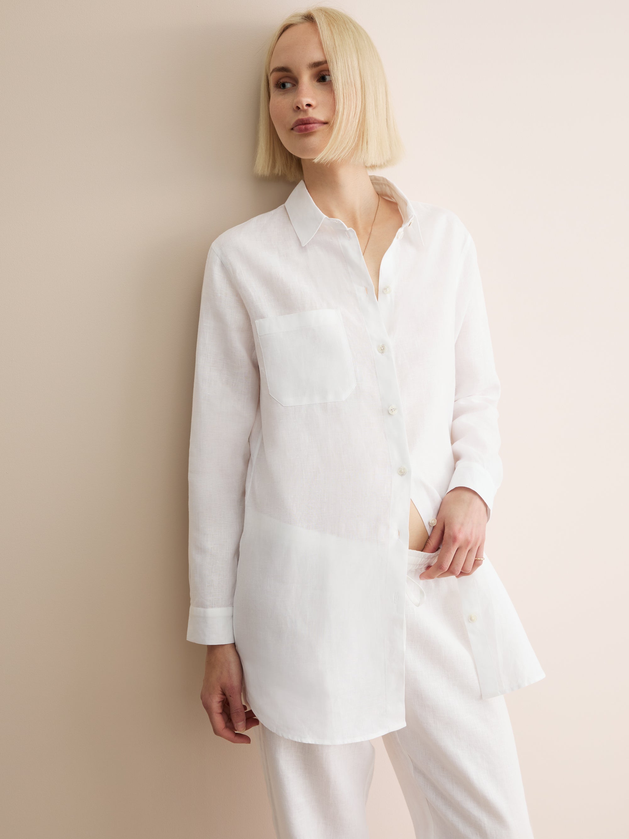 Women's Shirt Sicily Linen White