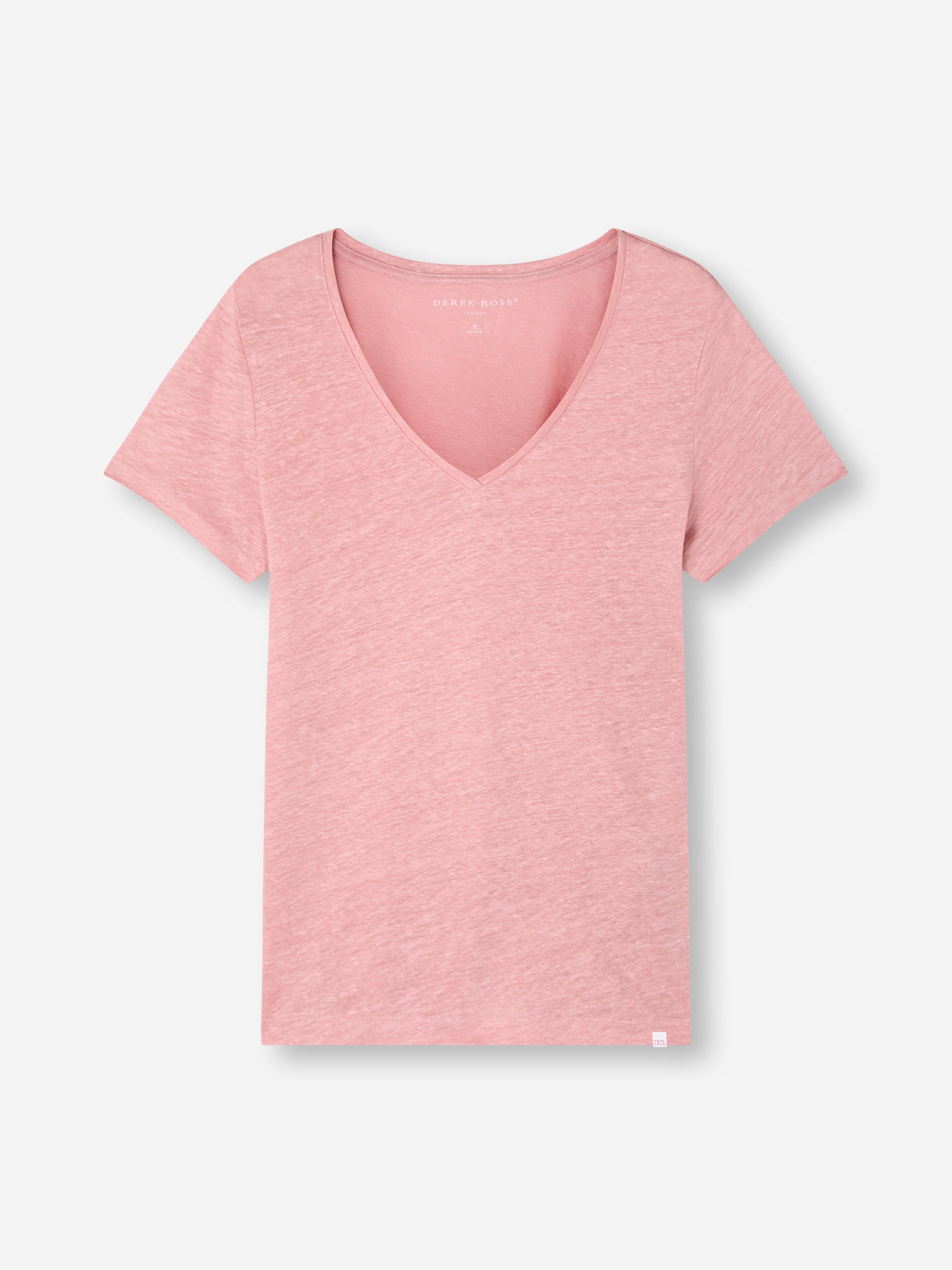 Women's V-Neck T-Shirt Jordan Linen Pink