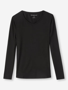 Women's Long Sleeve T-Shirt Lara Micro Modal Stretch Black