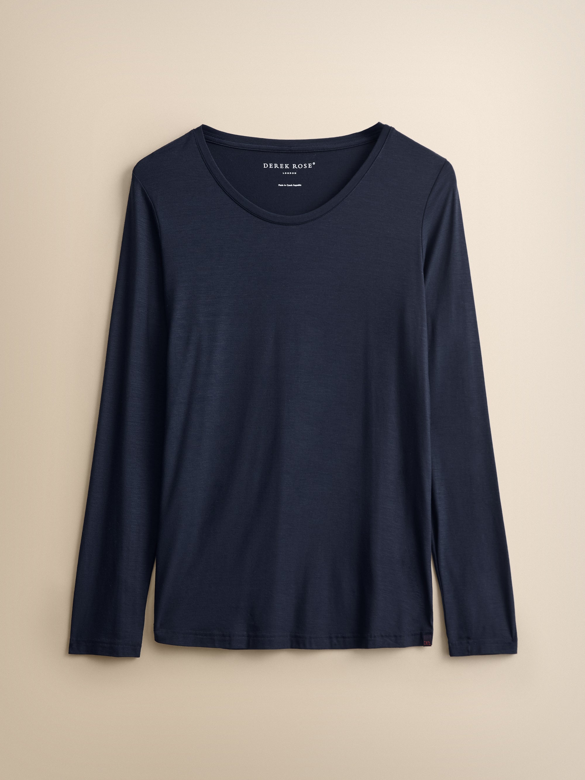 Lara Micro Modal Long Sleeve T-Shirt Navy Blue