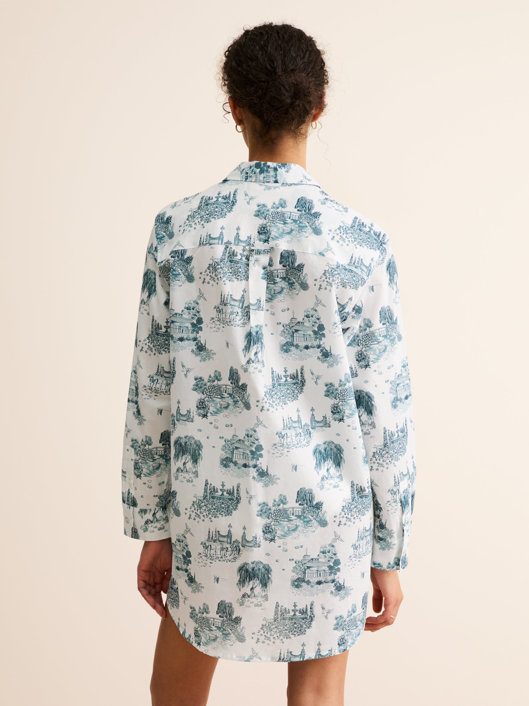 Women's Nightshirt London Toile White