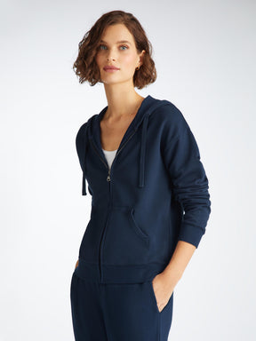 Women's Hoodie Quinn Cotton Modal Navy