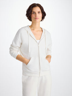 Women's Hoodie Quinn Cotton Modal White