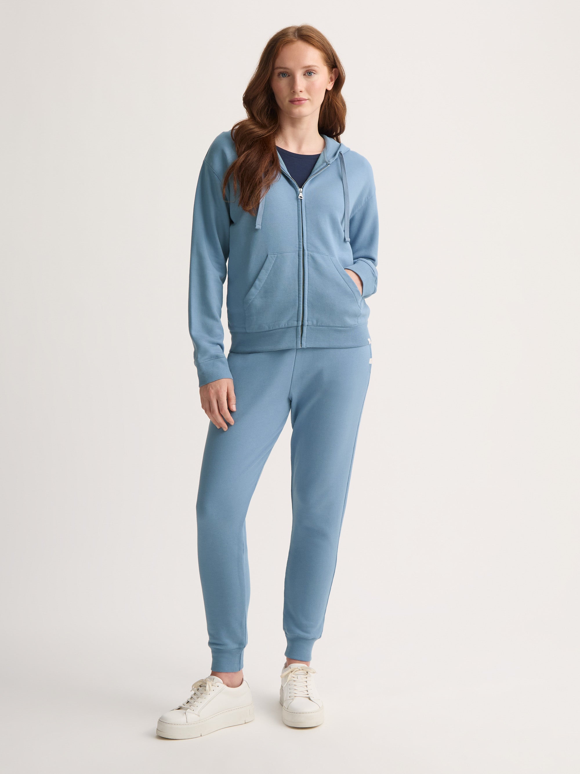 Women's Hoodie Quinn Cotton Modal Soft Denim Blue