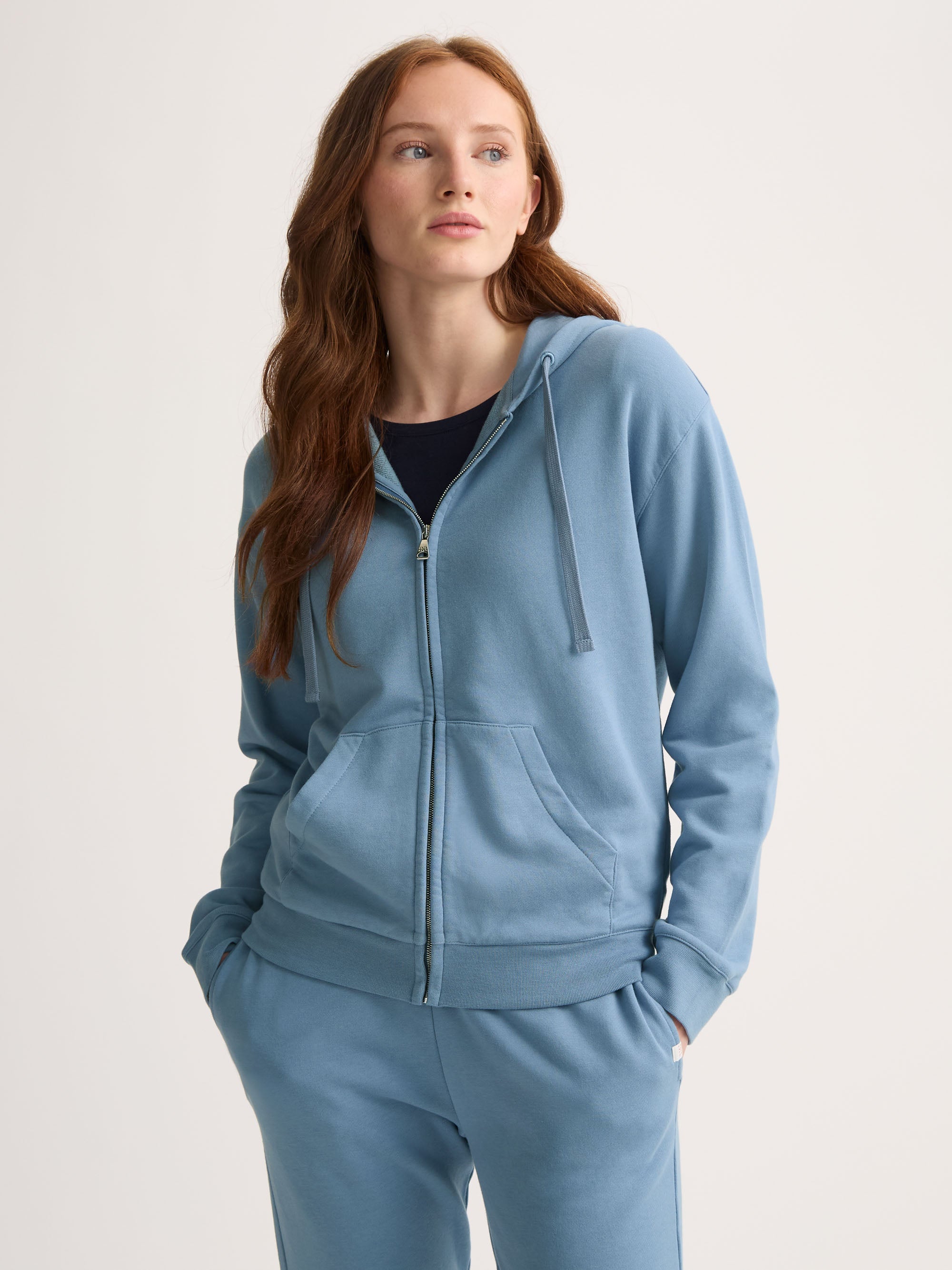 Women's Hoodie Quinn Cotton Modal Soft Denim Blue