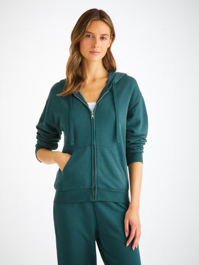 Women's Hoodie Quinn Cotton Modal Pine Green