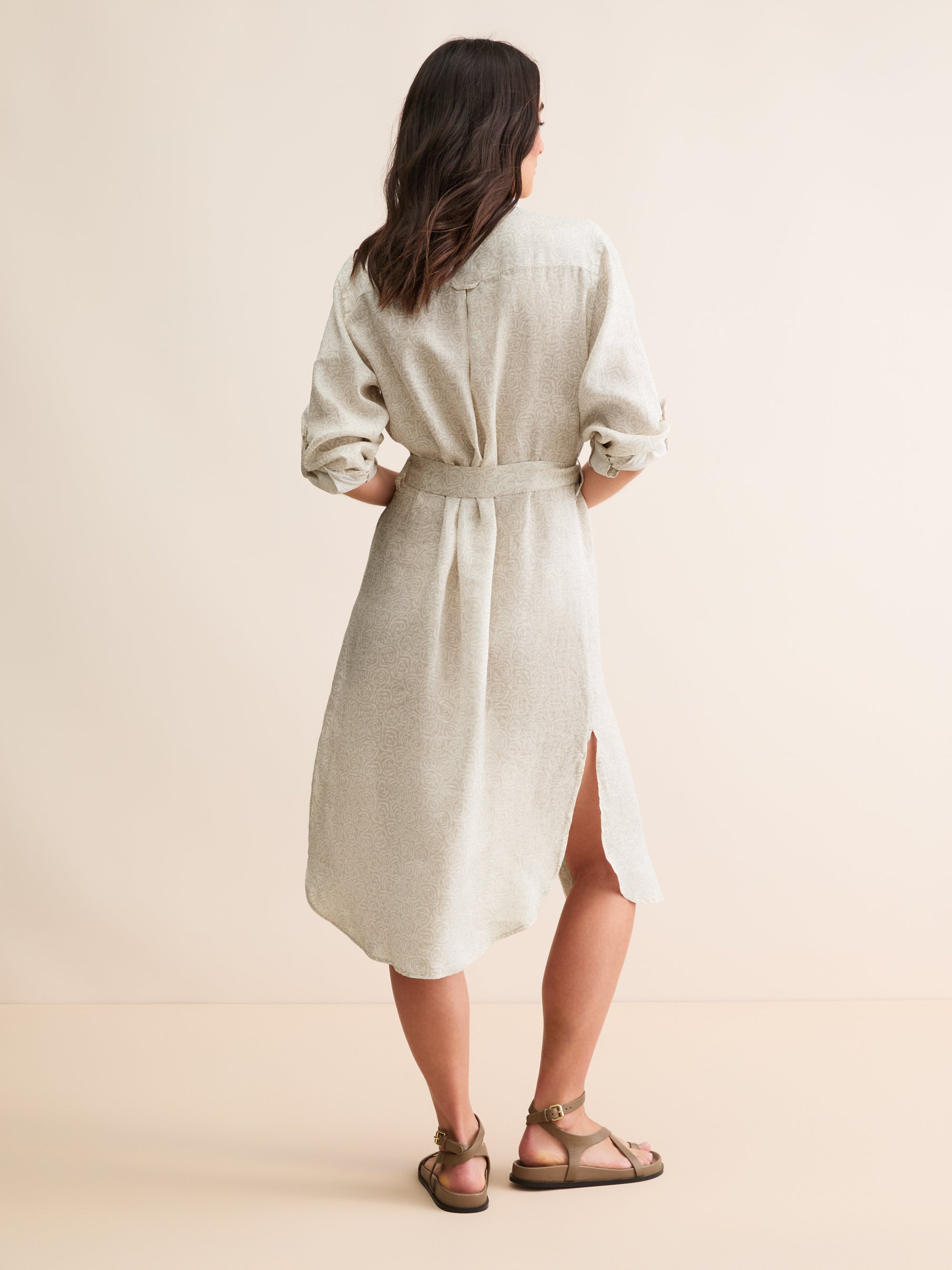 Women's Dress Milan Linen Rose Sand