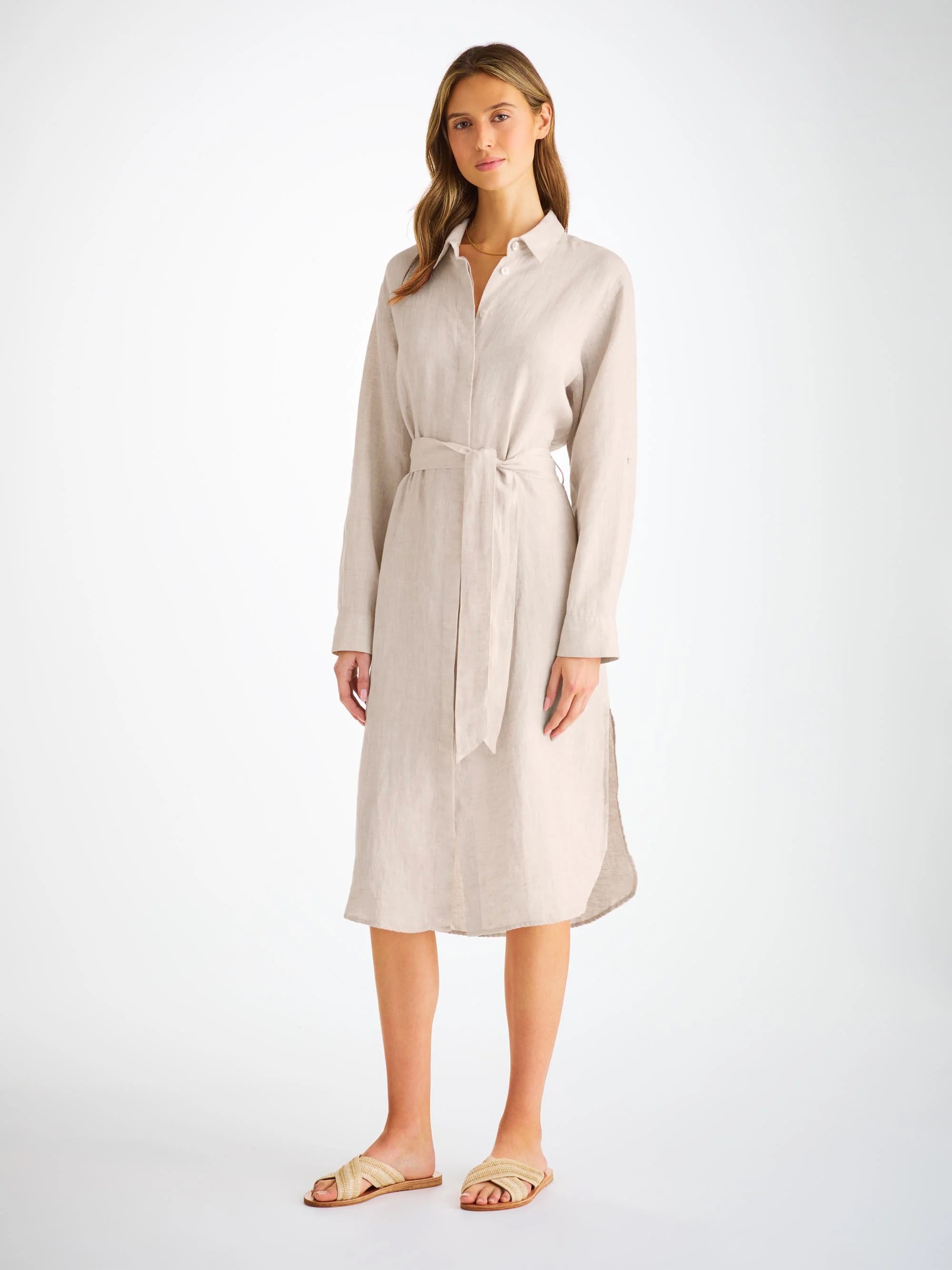 Women's Dress Sicily Linen Sand