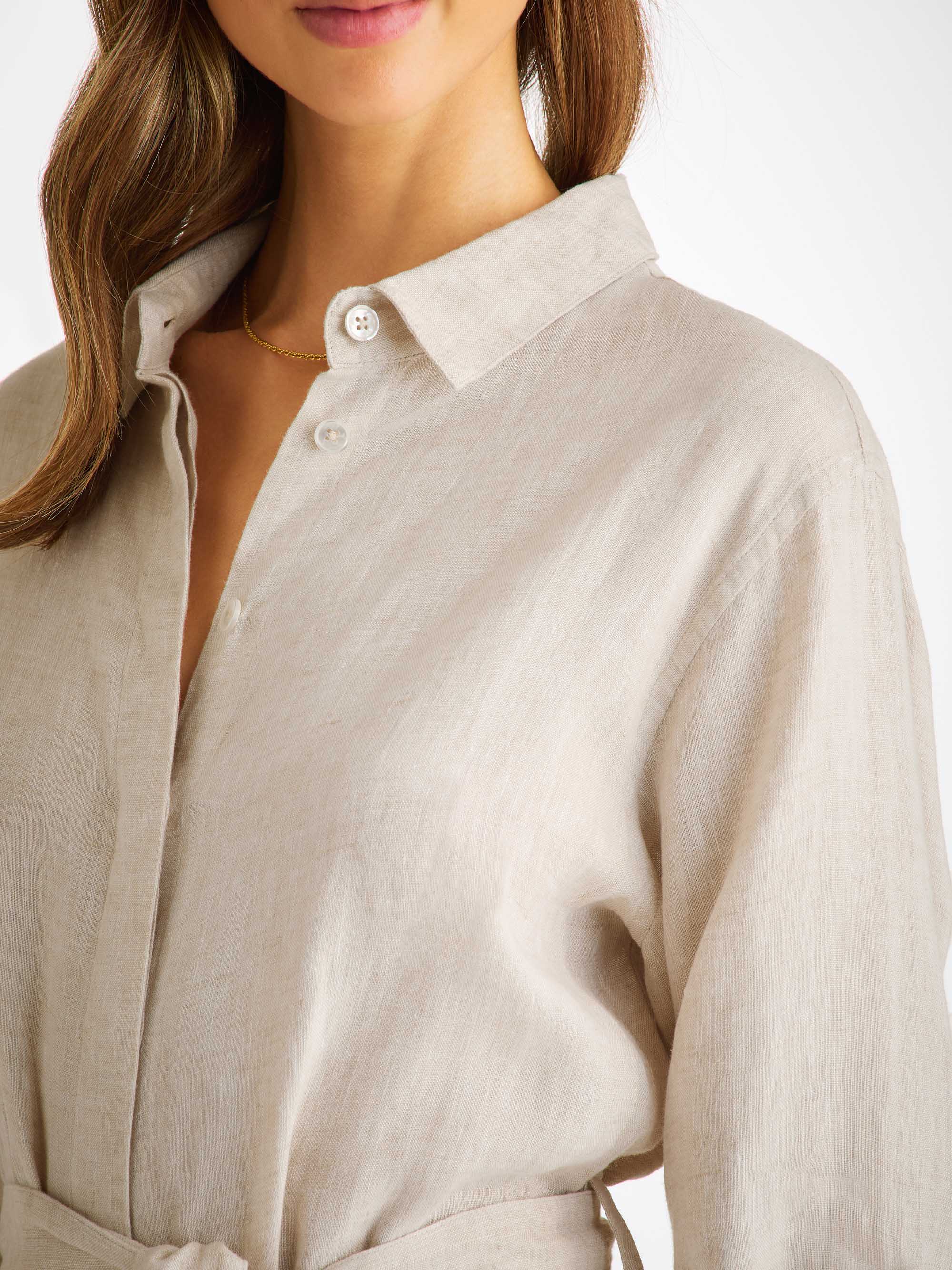 Women's Dress Sicily Linen Sand