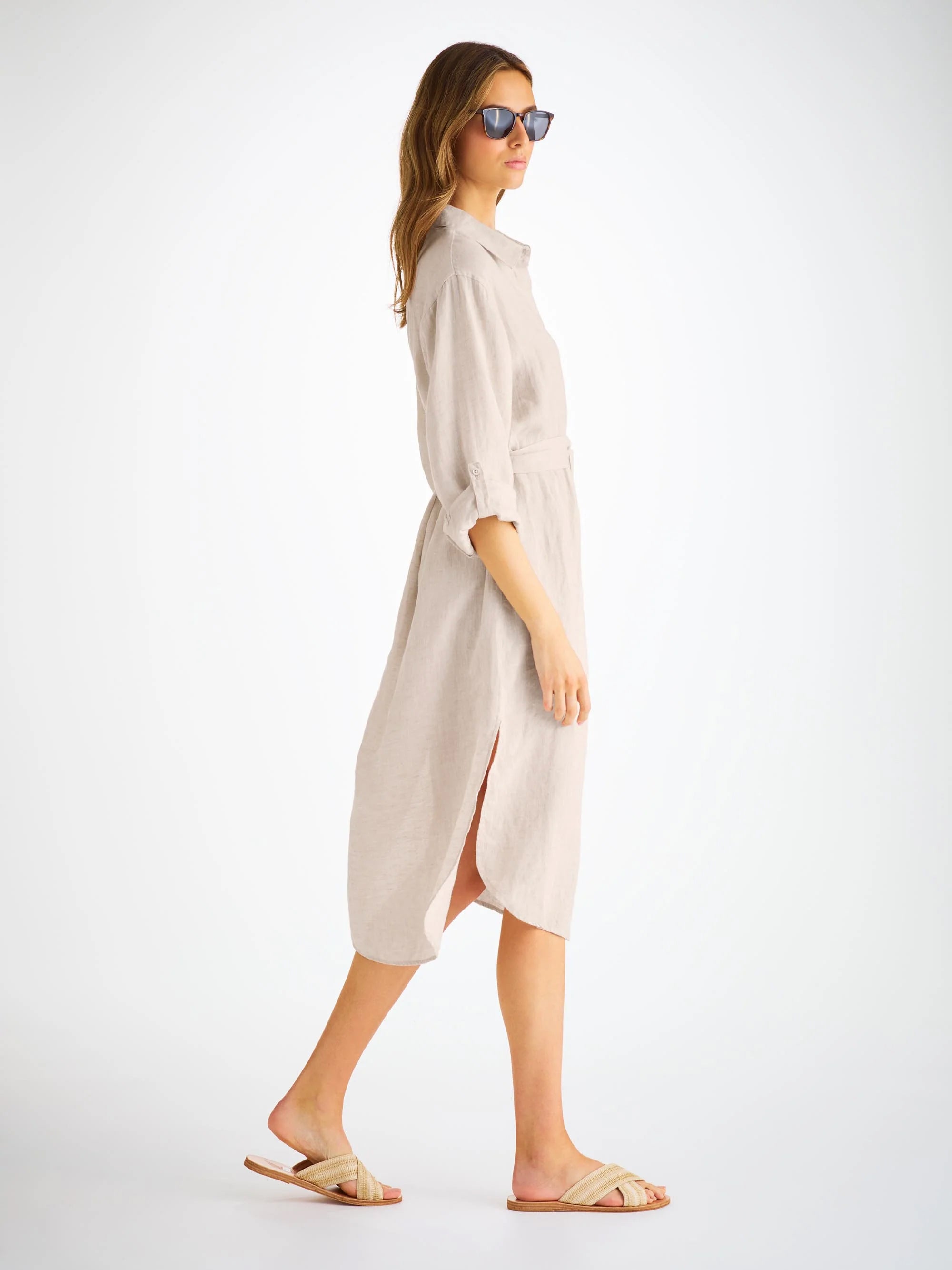 Women's Dress Sicily Linen Sand